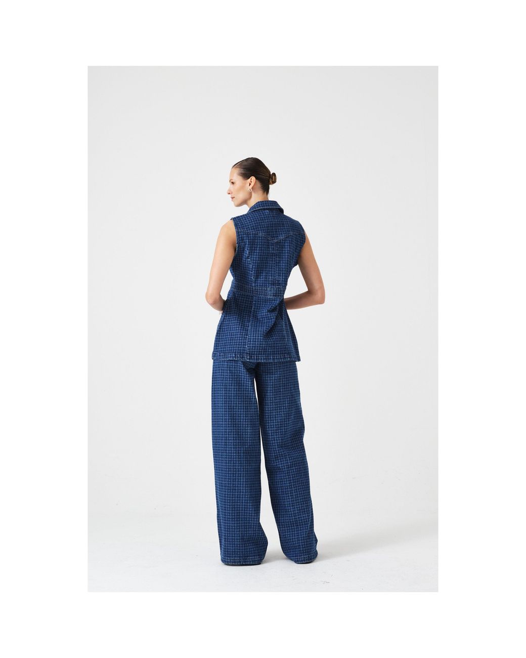 seventy + mochi Blue Ani Peplum Top