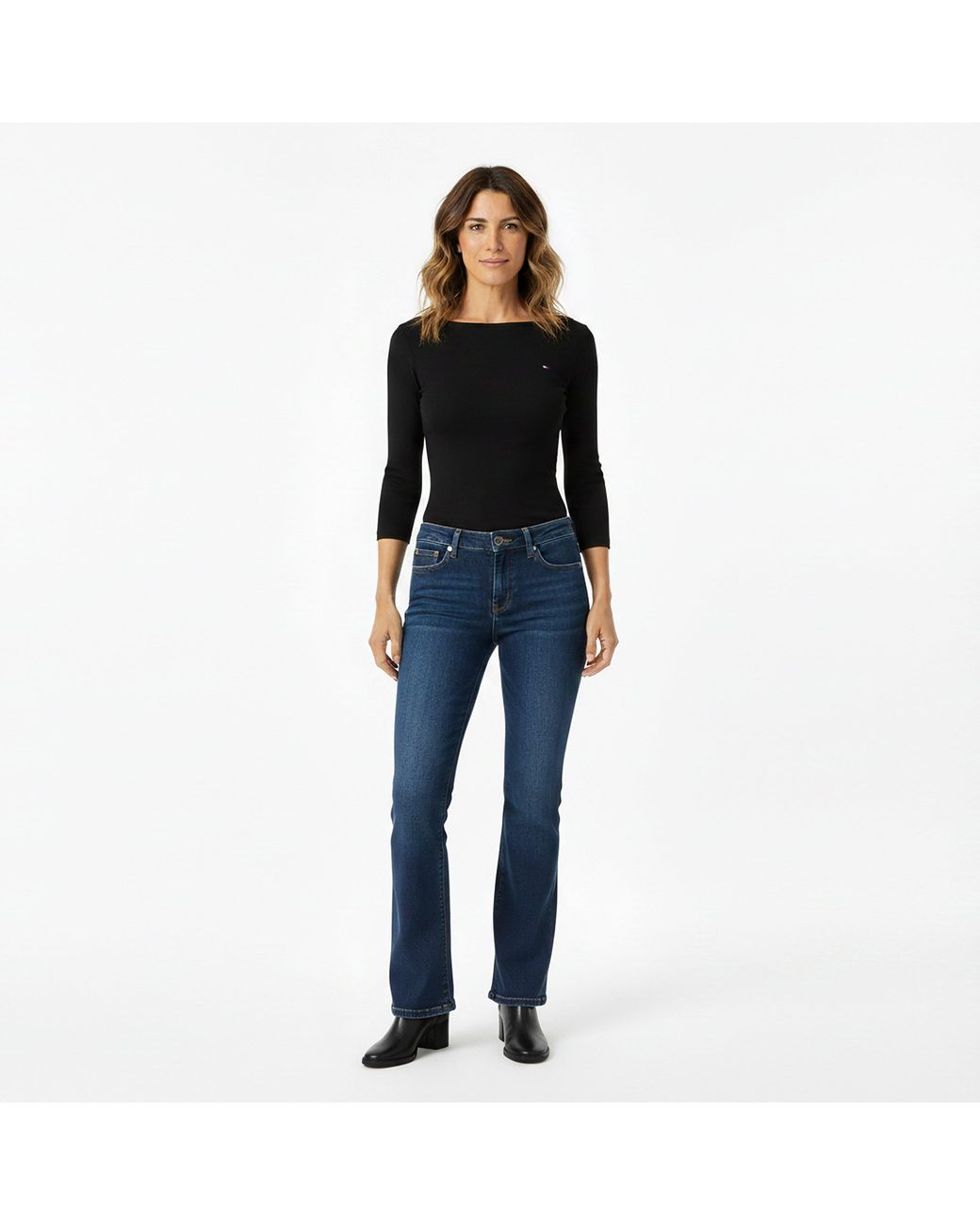 Tommy Hilfiger Black Cody Slim Boat Neck Long-Sleeve T-Shirt