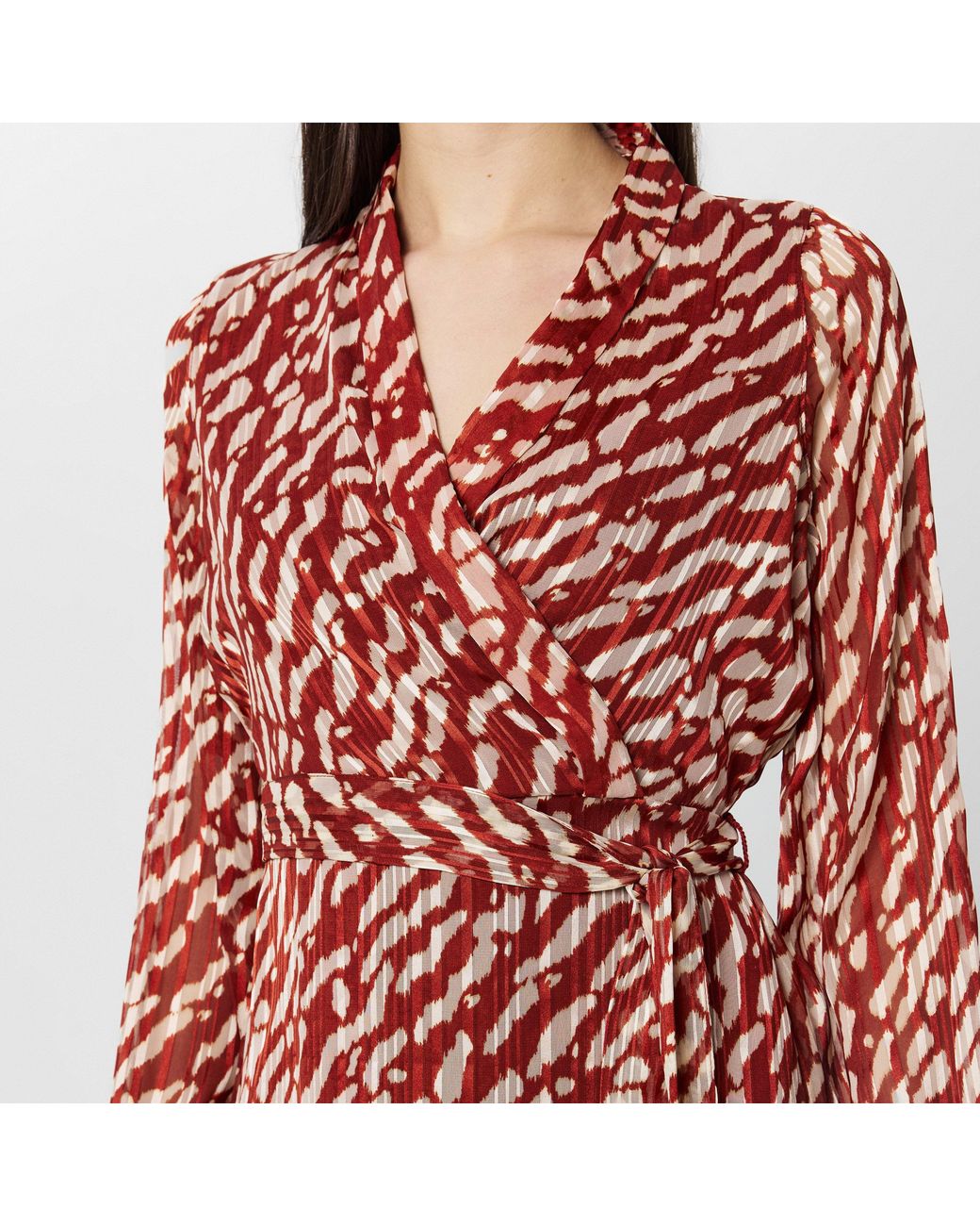 Vero Moda Red Patterned Wrap Dress