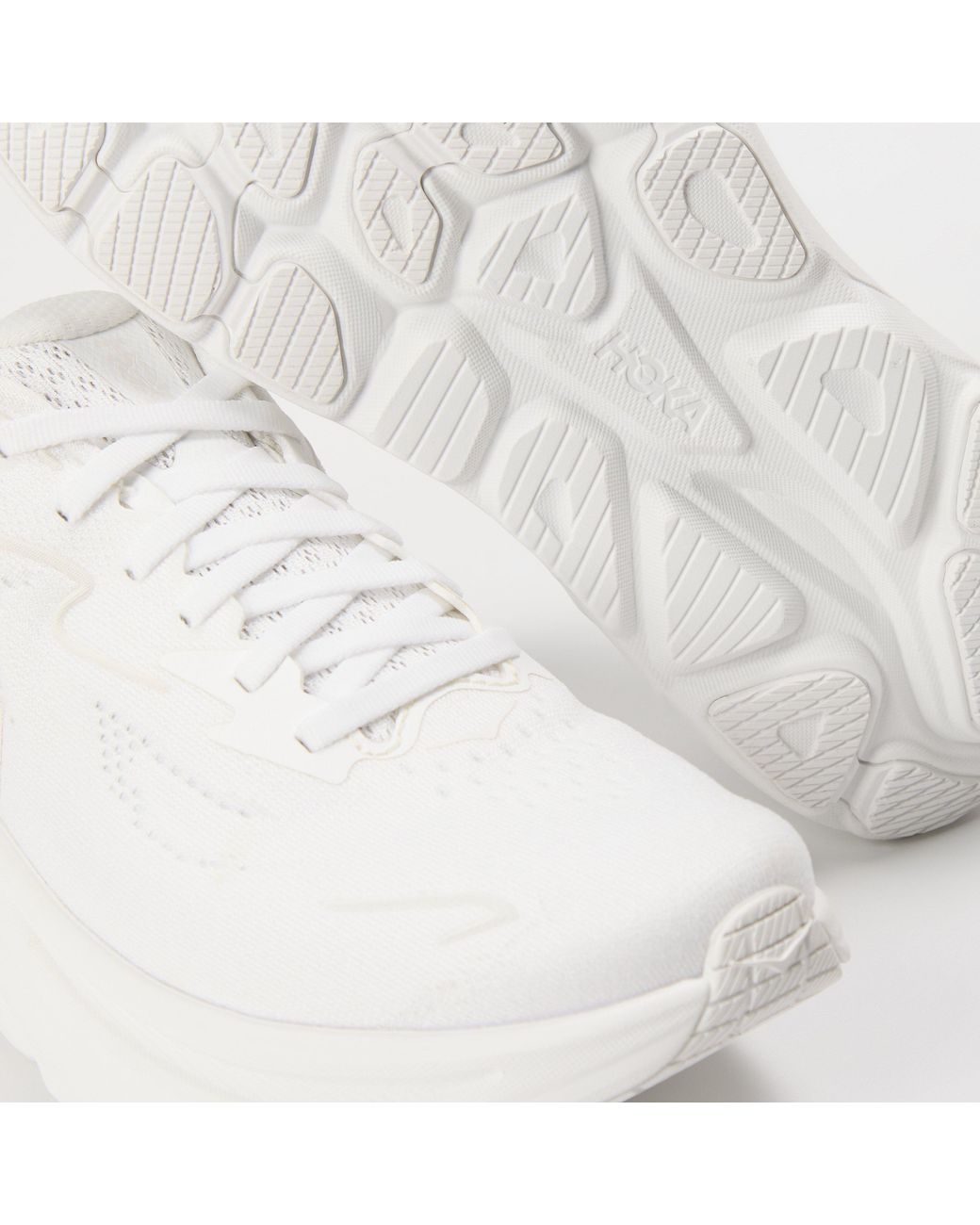 Hoka One One White Clifton 10 Everyday Neutral Road Running Shoes