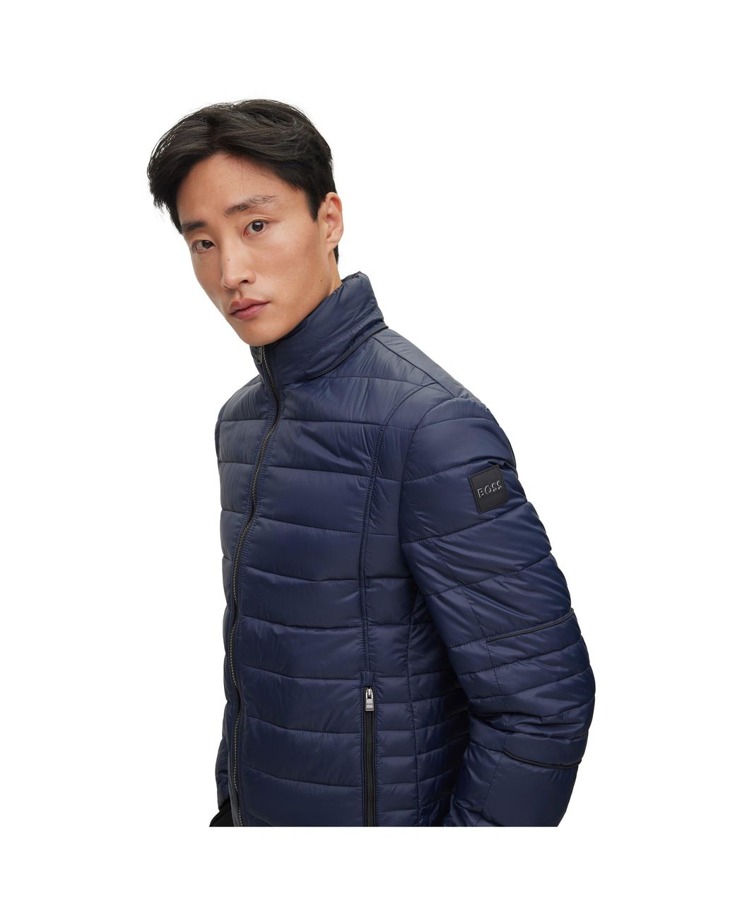 Boss Blue Dampan2 Tailored Structured Formal Coat for men