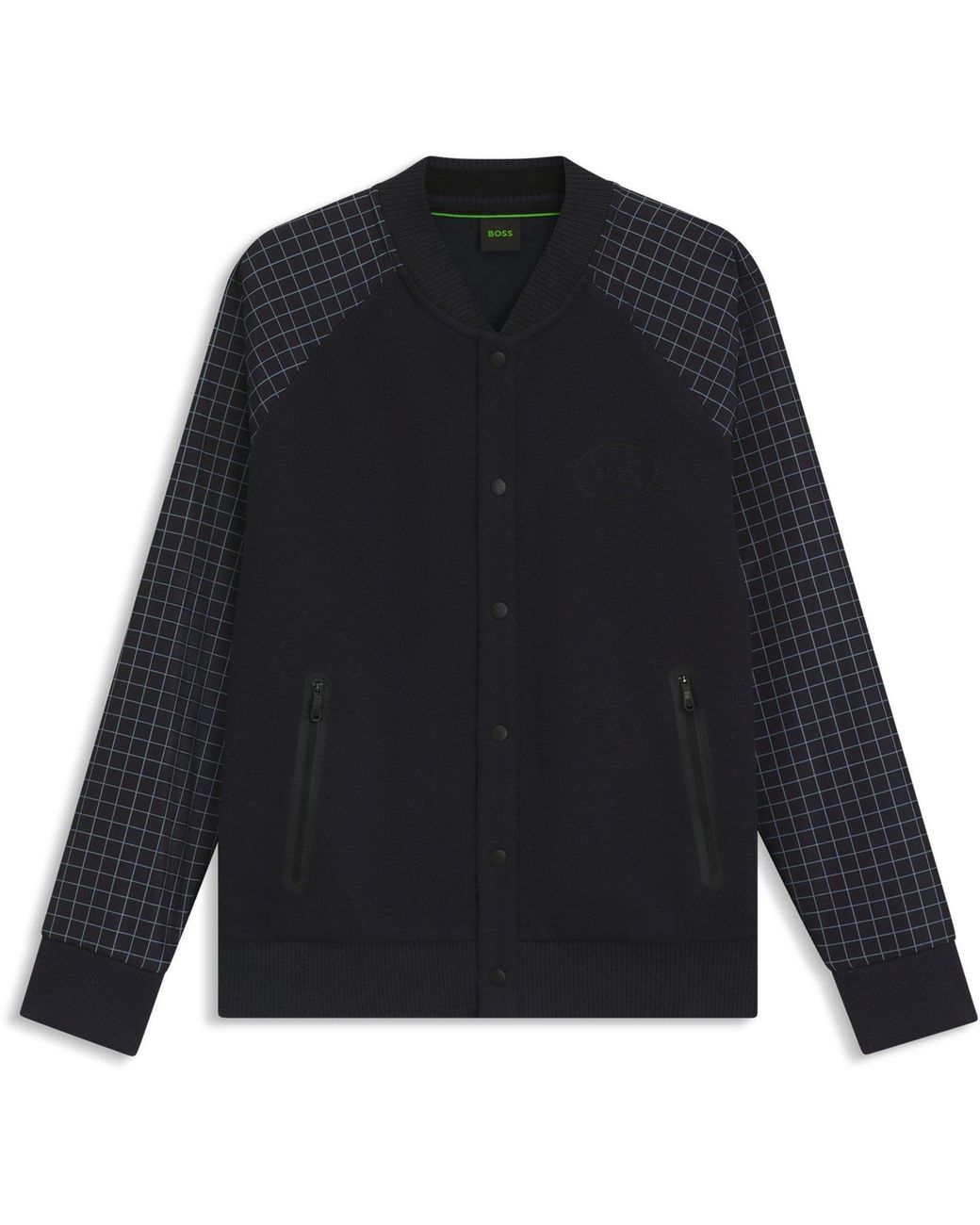 Boss Blue Long-Sleeve Bomber Jacket for men