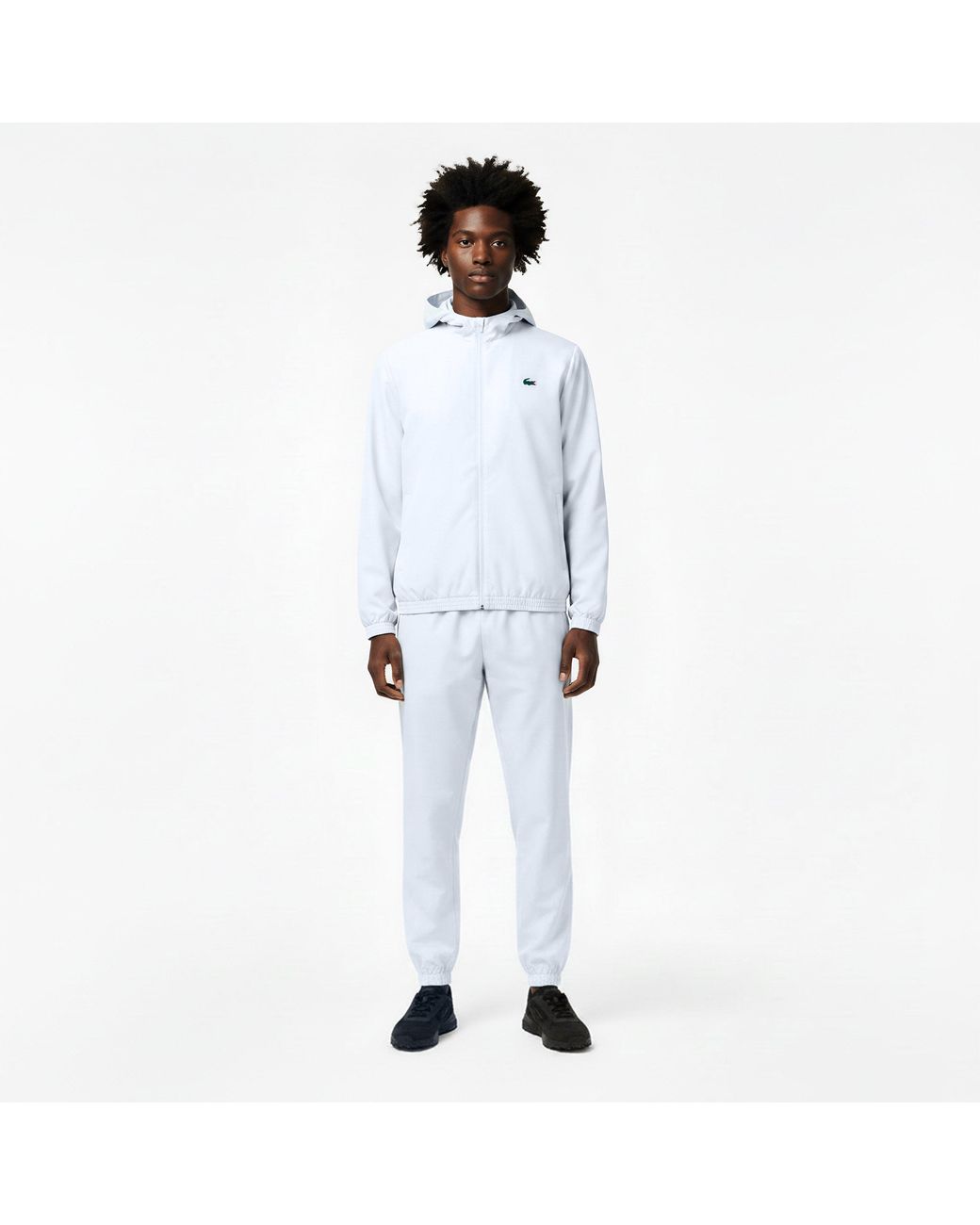 Lacoste Blue Taff Tt Water-Repellent Hooded Tracksuit Top for men