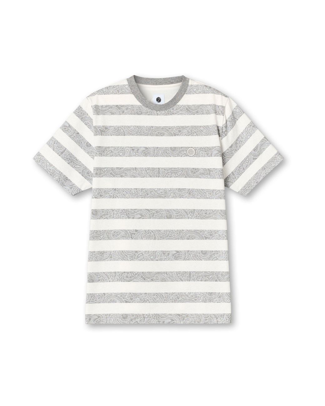 Pretty Green White Eclipse Stripe Regular Fit T-Shirt for men