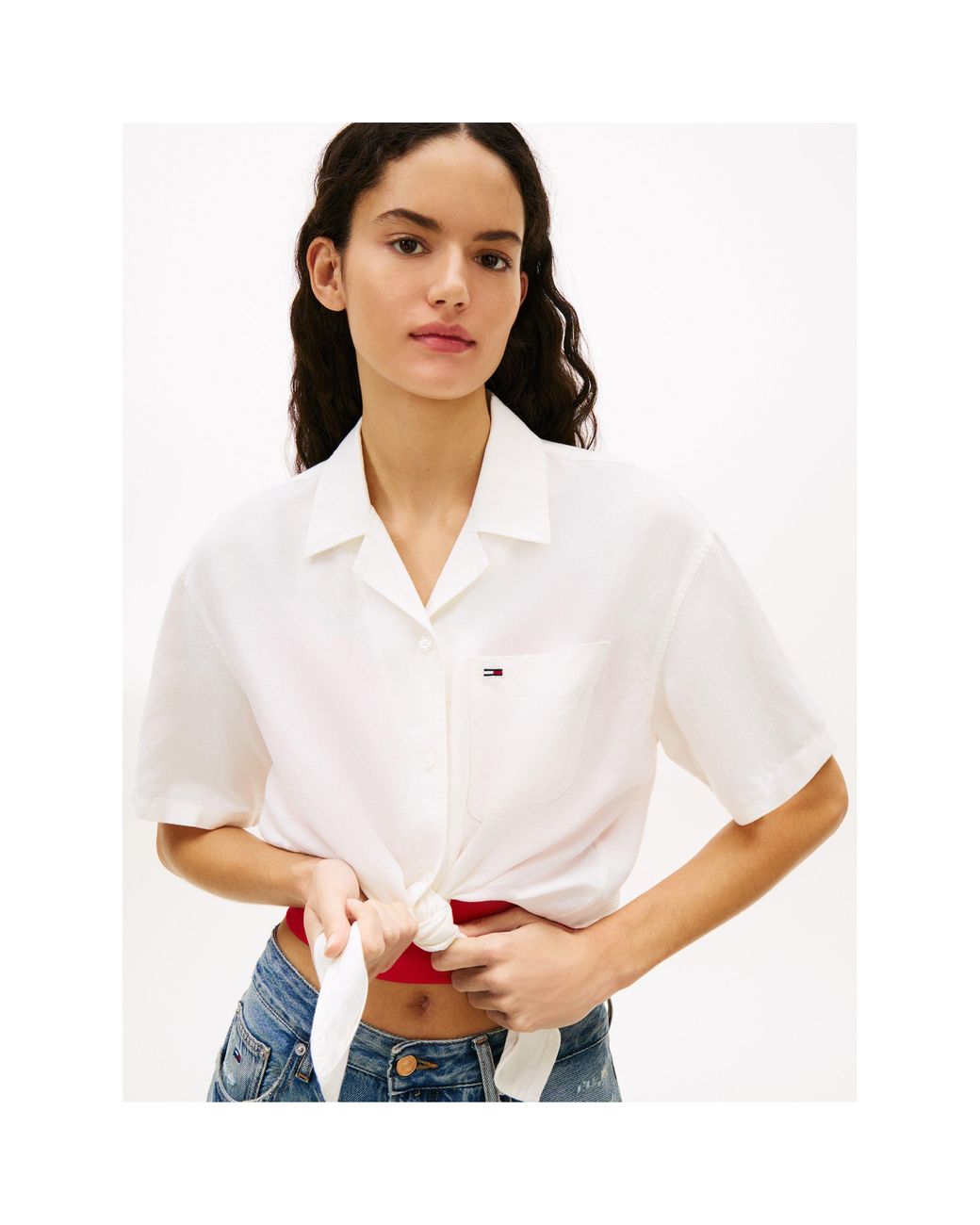 Tommy Hilfiger White Short Sleeve Plain Shirt