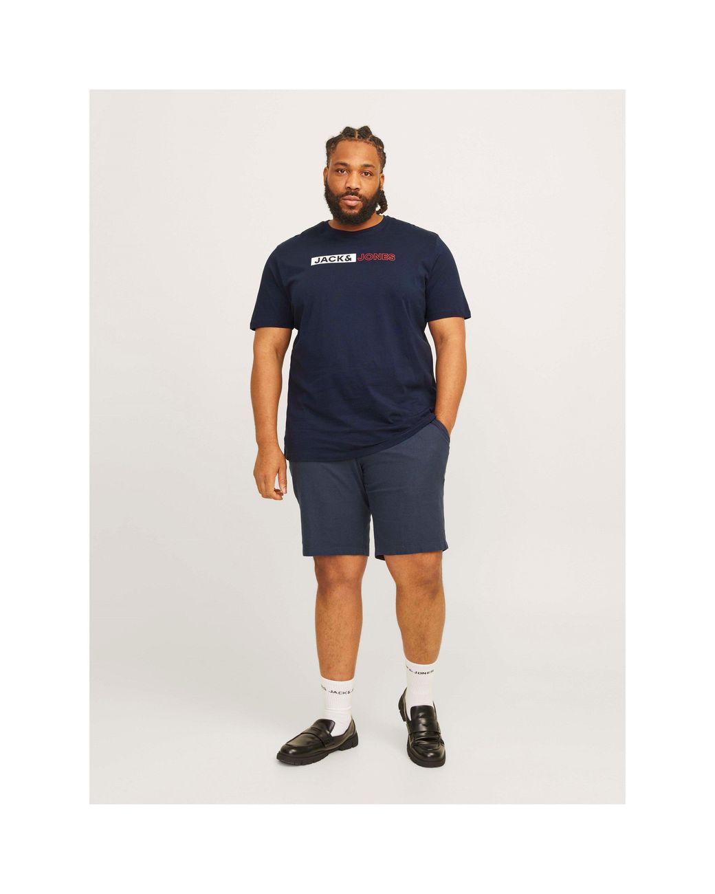 Jack & Jones Blue Jack Corp Logo T-Shirt Plus Size for men