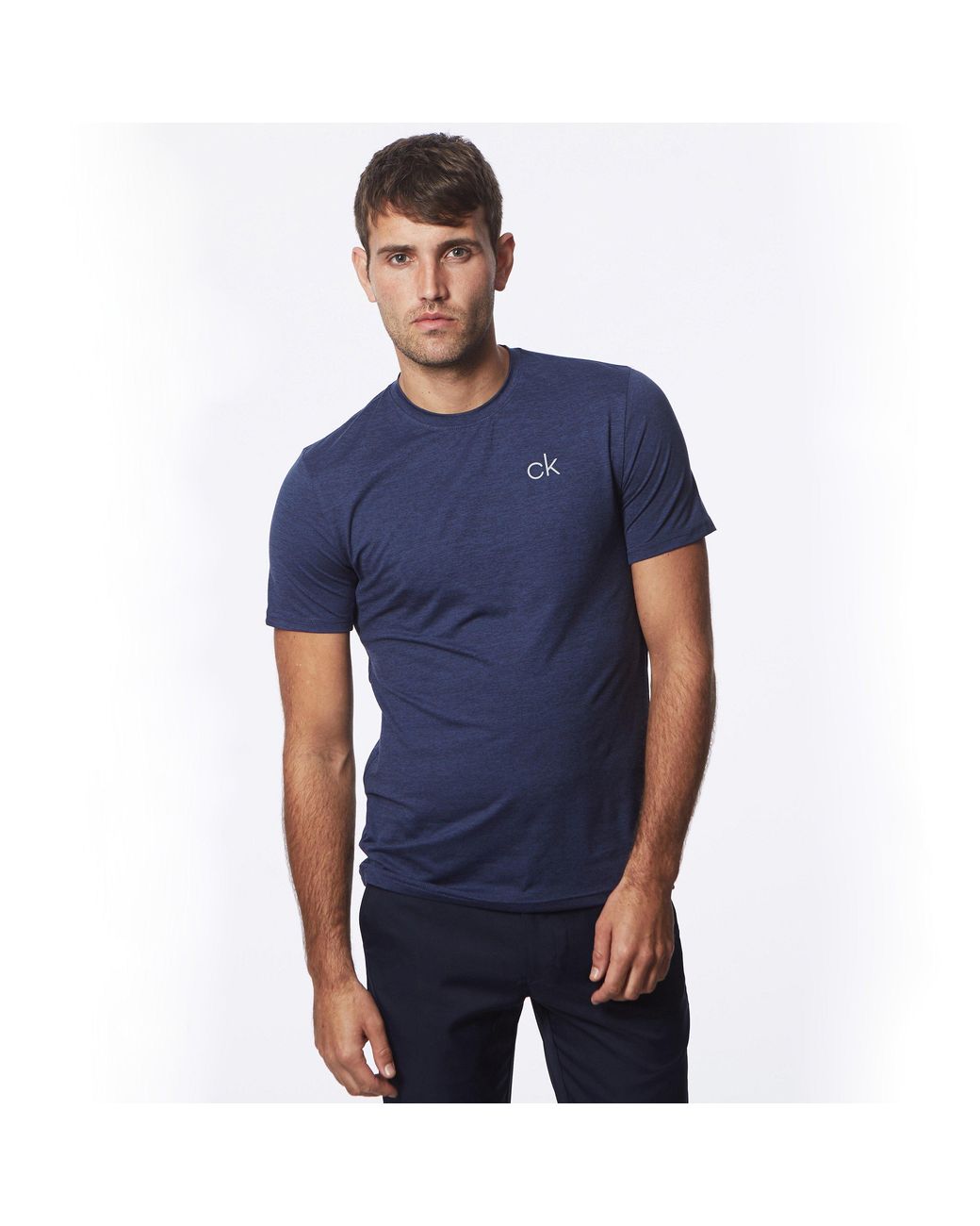 Calvin Klein Blue S Newport Tee Moisture Wicking Lightweight T-shirt for men