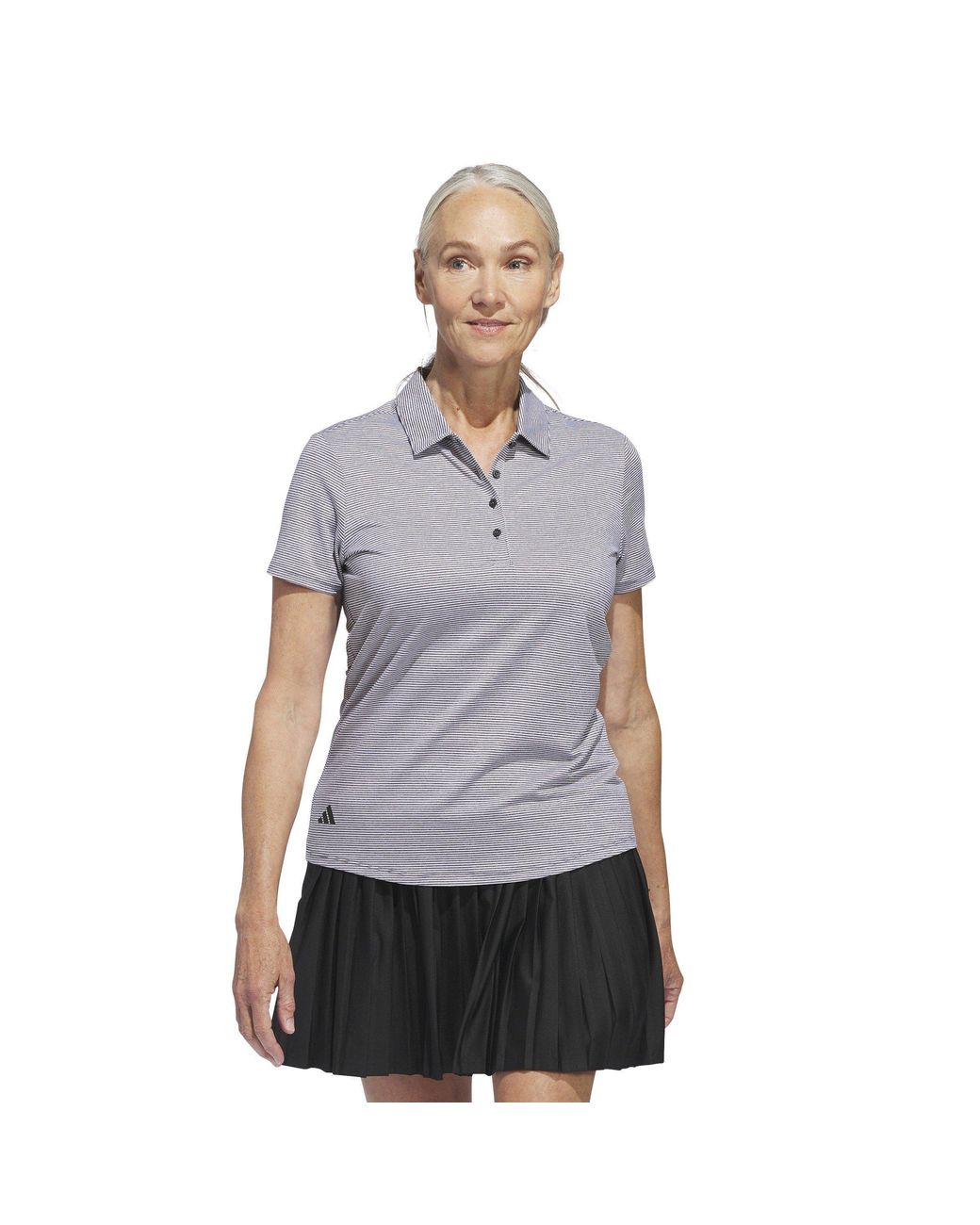 Adidas Gray Ottoman Short Sleeve Polo Shirt