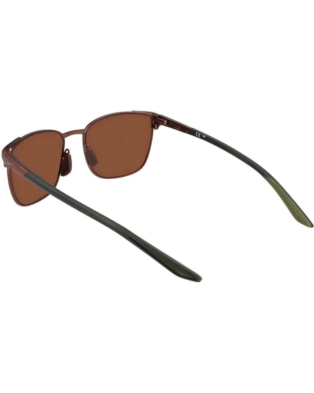 Nike Brown Metal Fusion Square Sunglasses