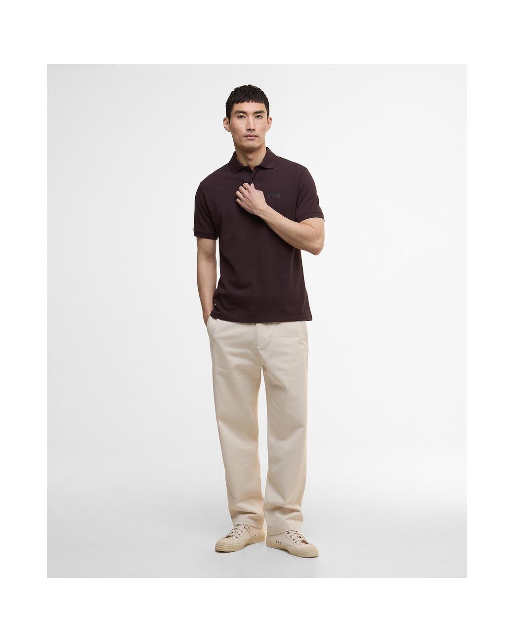 Barbour Purple Essential Polo Shirt for men