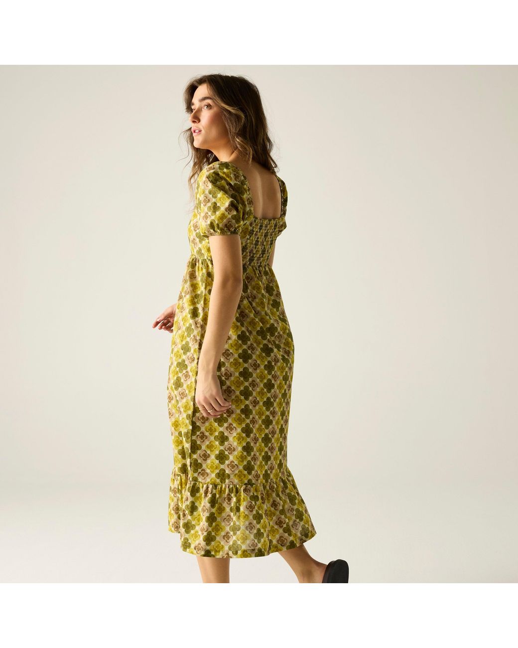 Regatta Yellow Orla Kiely Midi Summer Dress