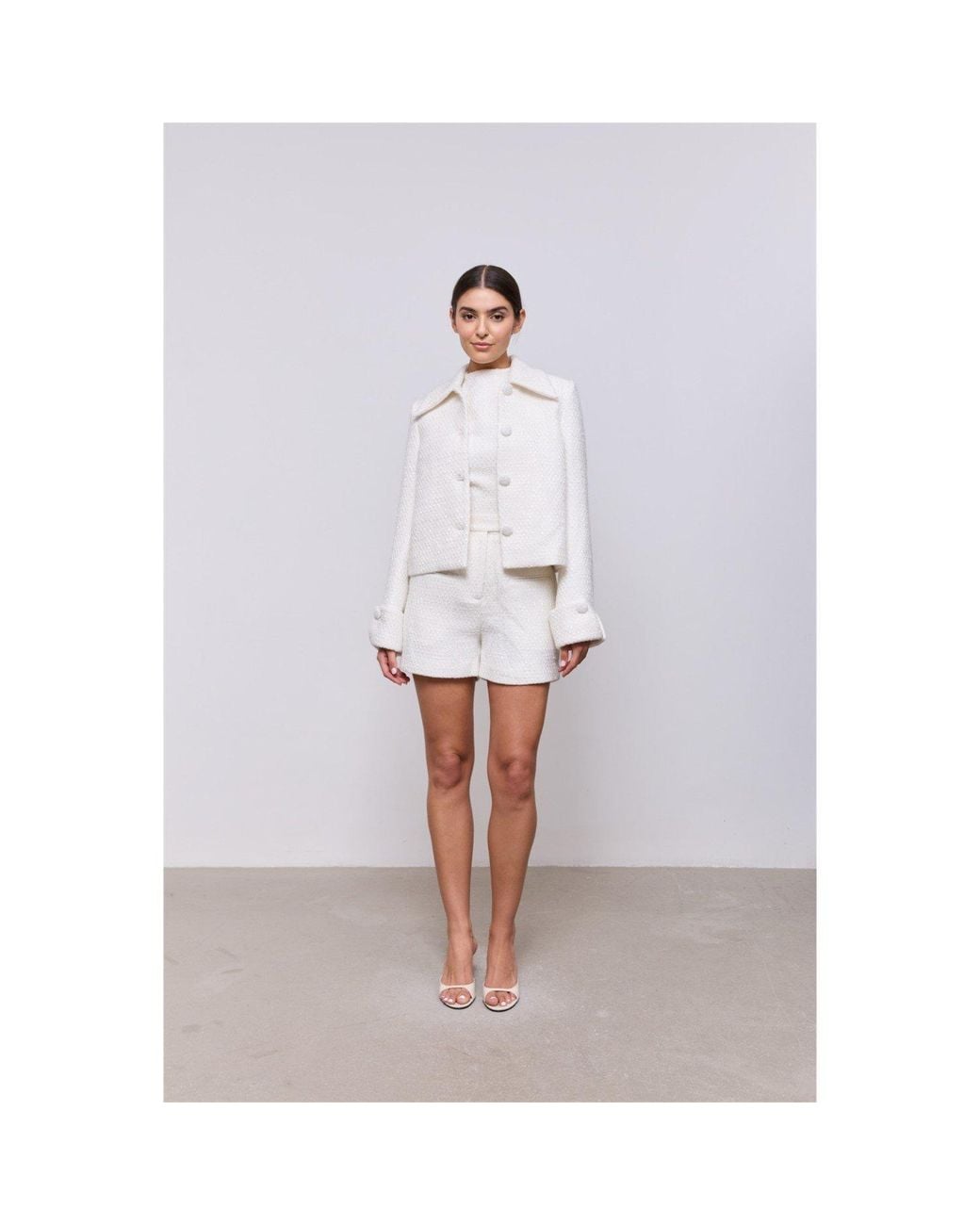 Odd Muse White Boucle Jacket