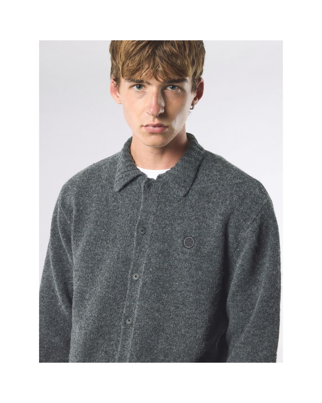 Pretty Green Gray Pg Whittaker Structured Tailored Overshirt for men