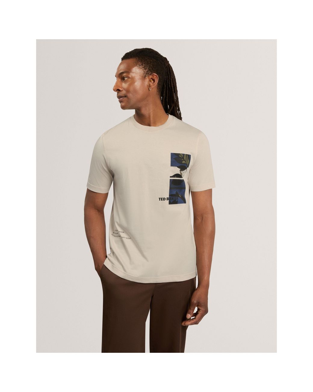 Ted Baker Natural Ted Ss Graphic Tee Sn71 for men