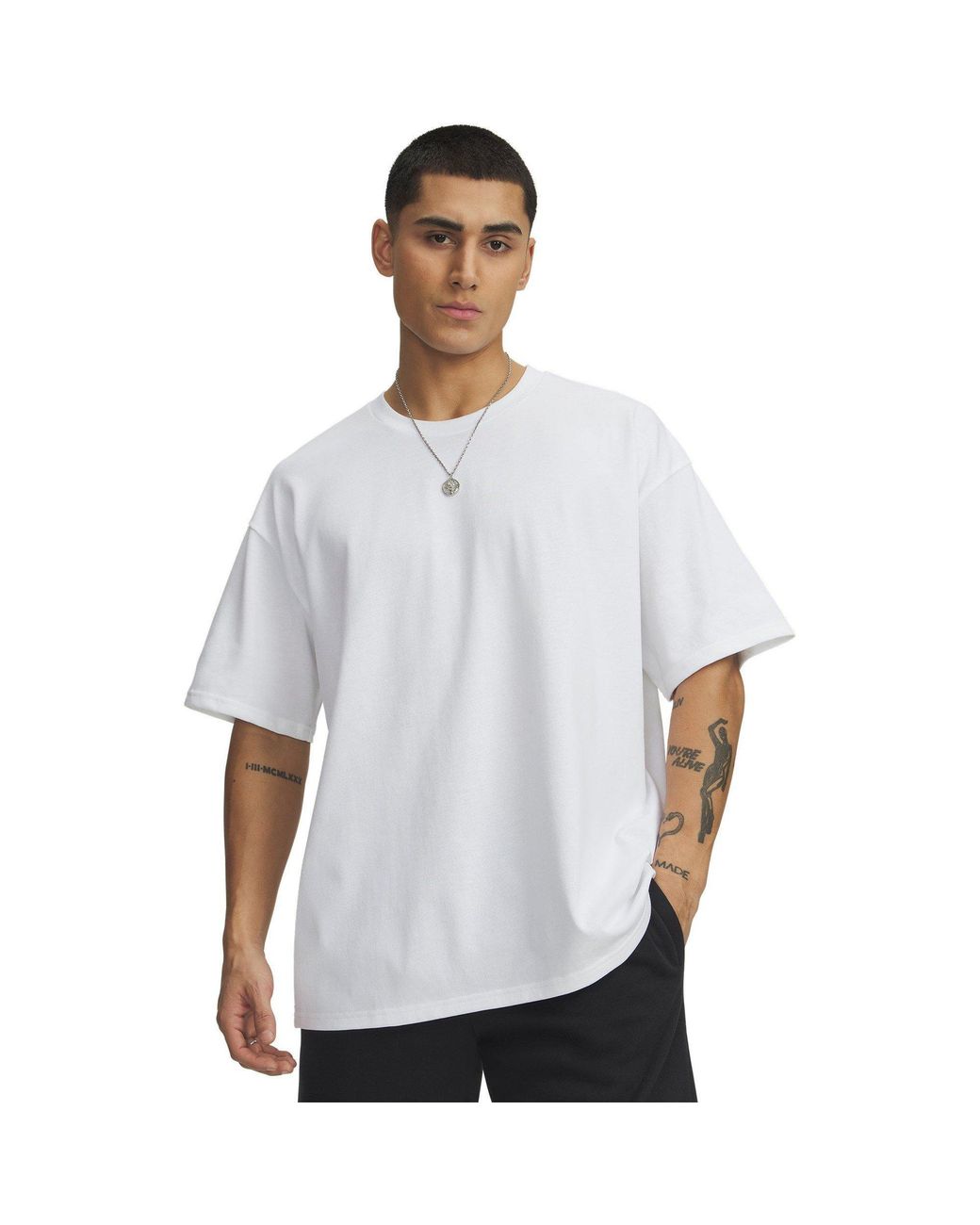 Under Armour White Short-Sleeve Performance Gym Top for men