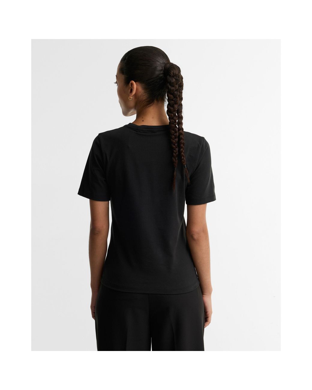 Barbour Black Colletta Cotton Short-Sleeve Slim-Fit T-Shirt