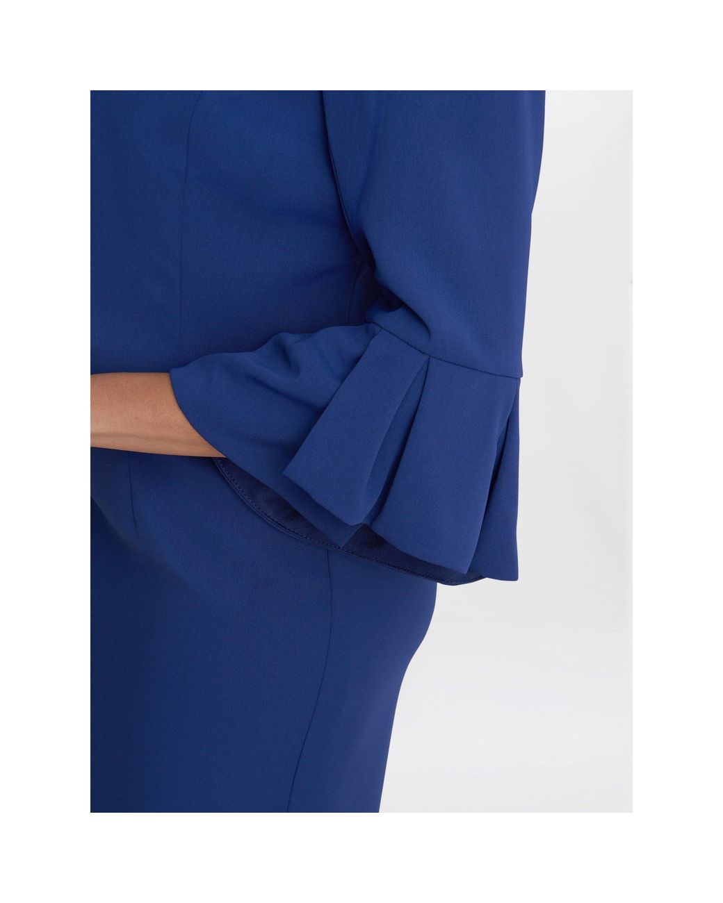 Gina Bacconi Blue Melissa Crepe Dress And Jacket