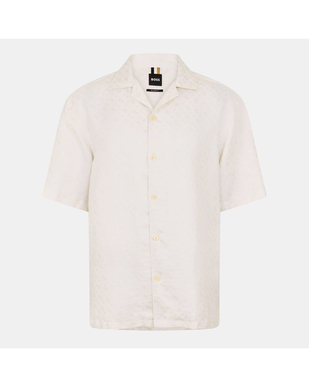 Boss White C-Lars Short Sleeve Shirt for men