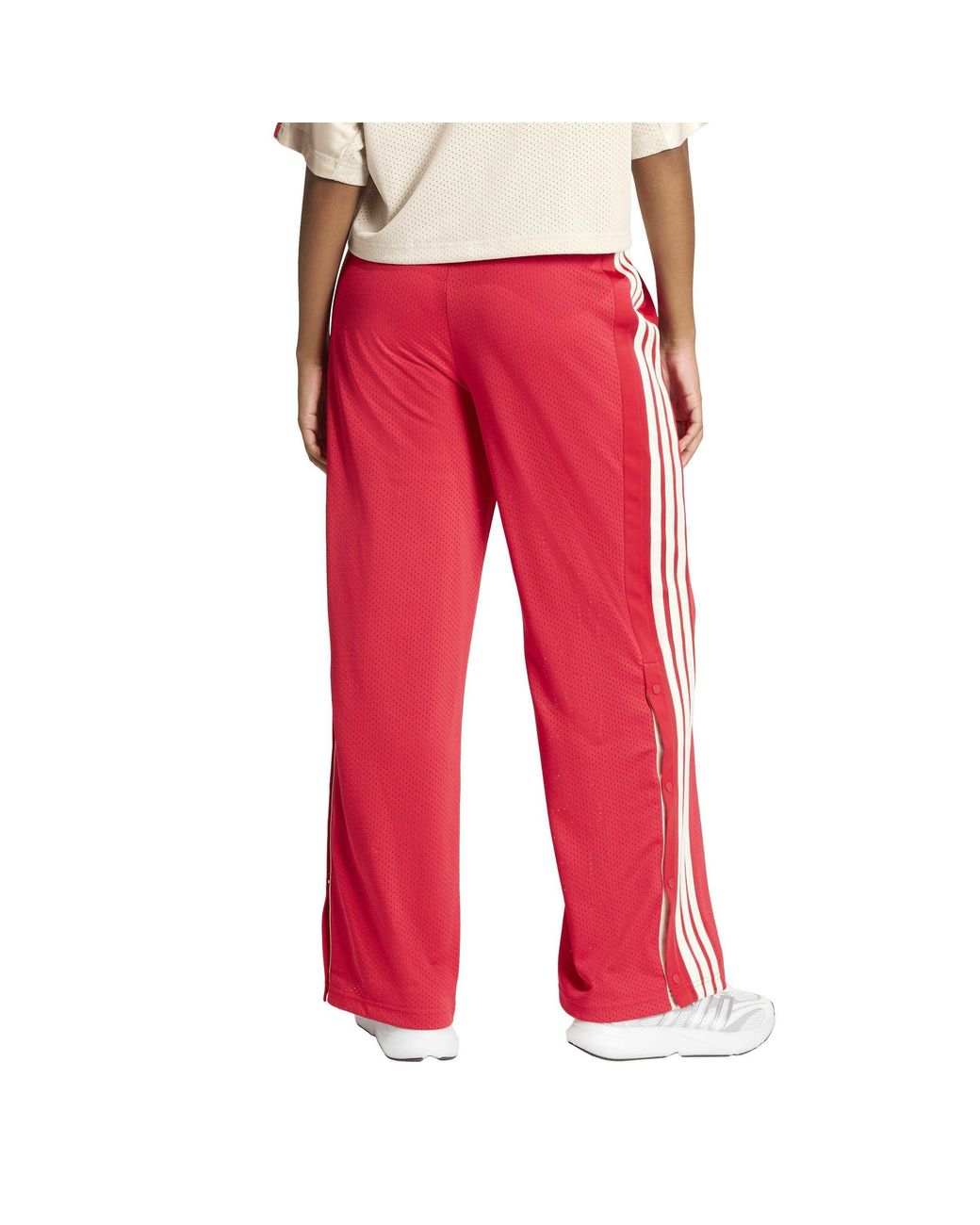 Adidas Red Open Hem Woven Tracksuit Joggers