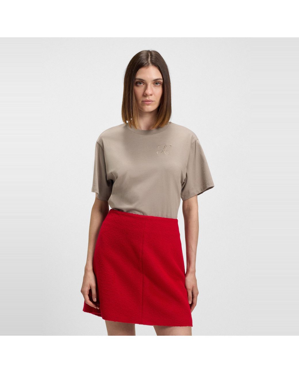 HUGO Brown Vintage Oversized T-Shirt