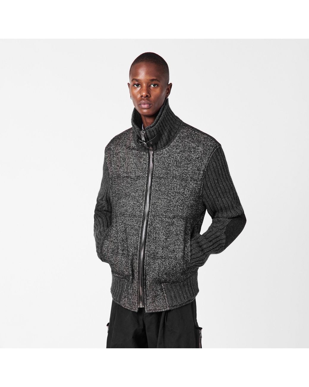 Dolce & Gabbana Black Tone Hardware Structured Quilted Jacket for men