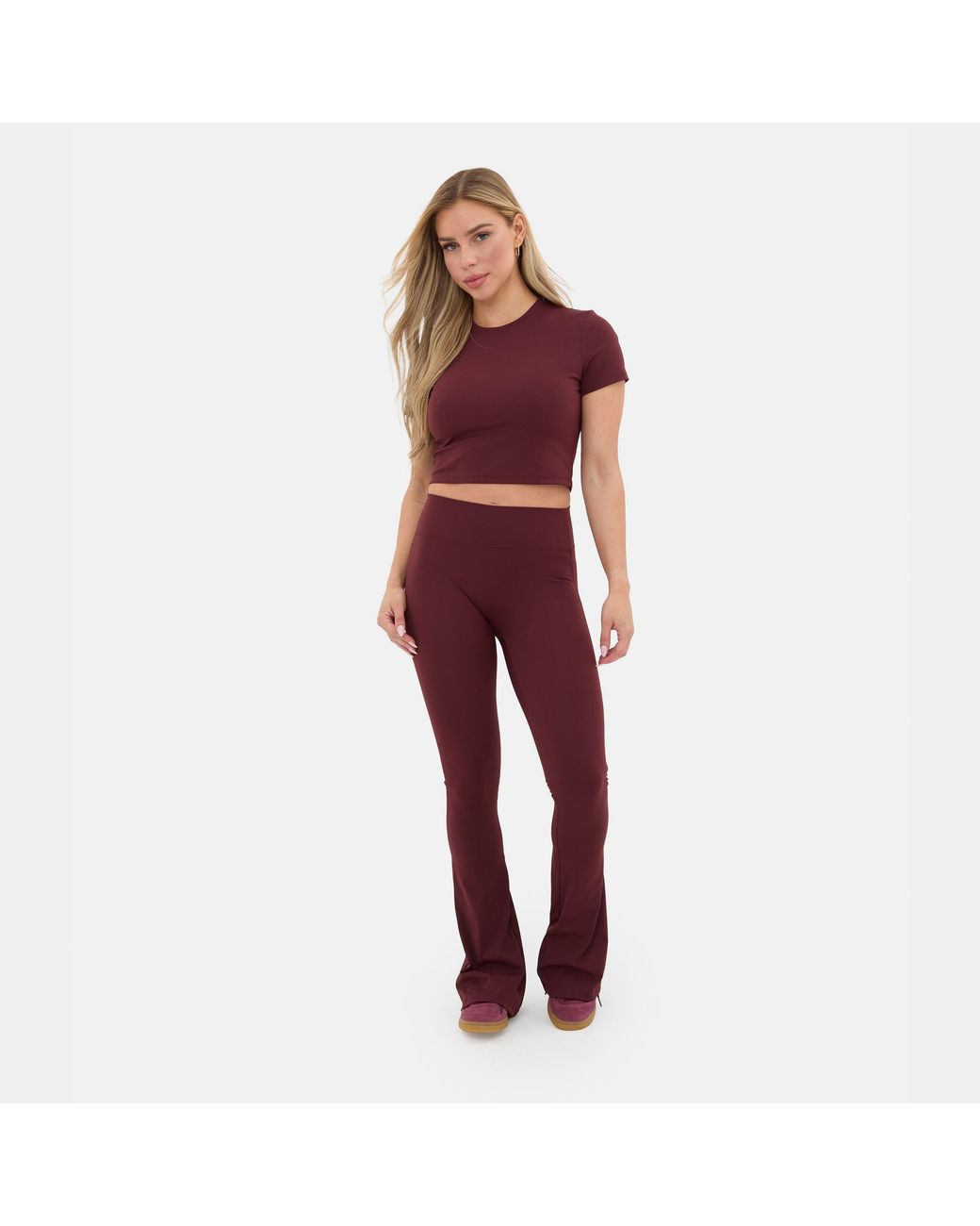 I Saw It First Purple Short Sleeve Crop Top