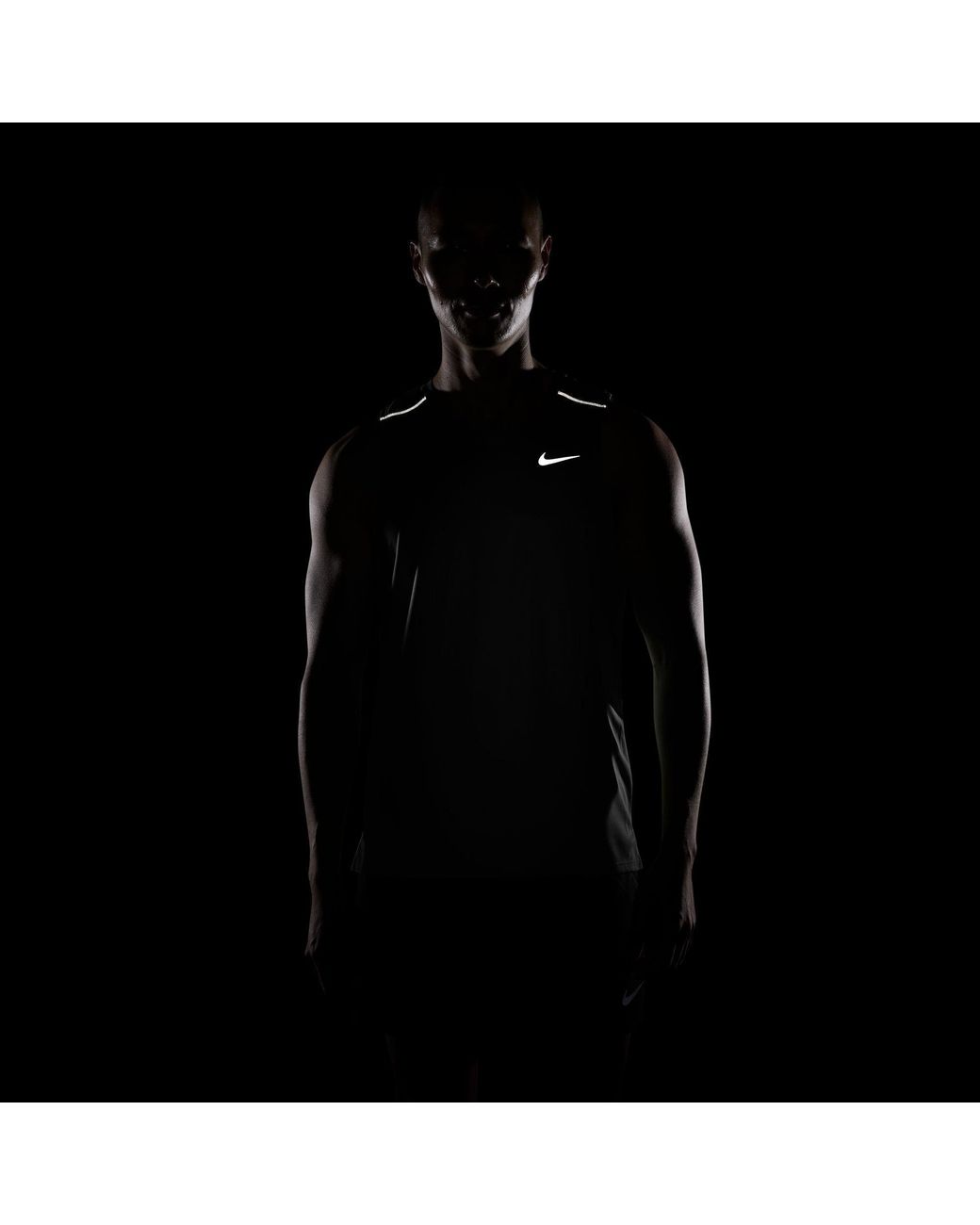 Nike Black Miler Dri-Fit Running Tank Top for men
