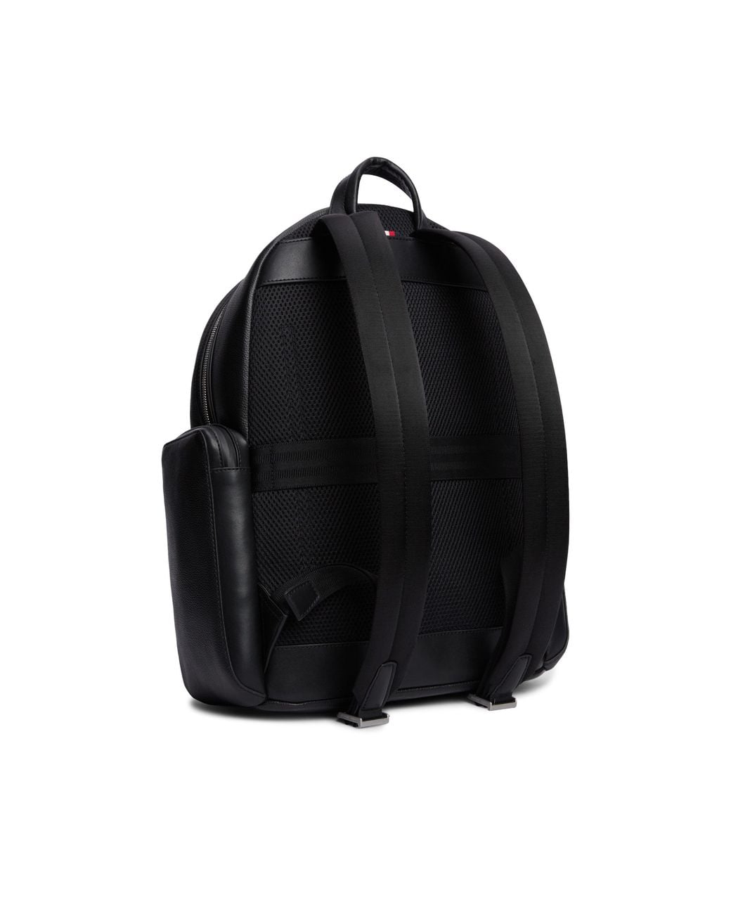 Tommy Hilfiger Black Business Leather Backpack for men