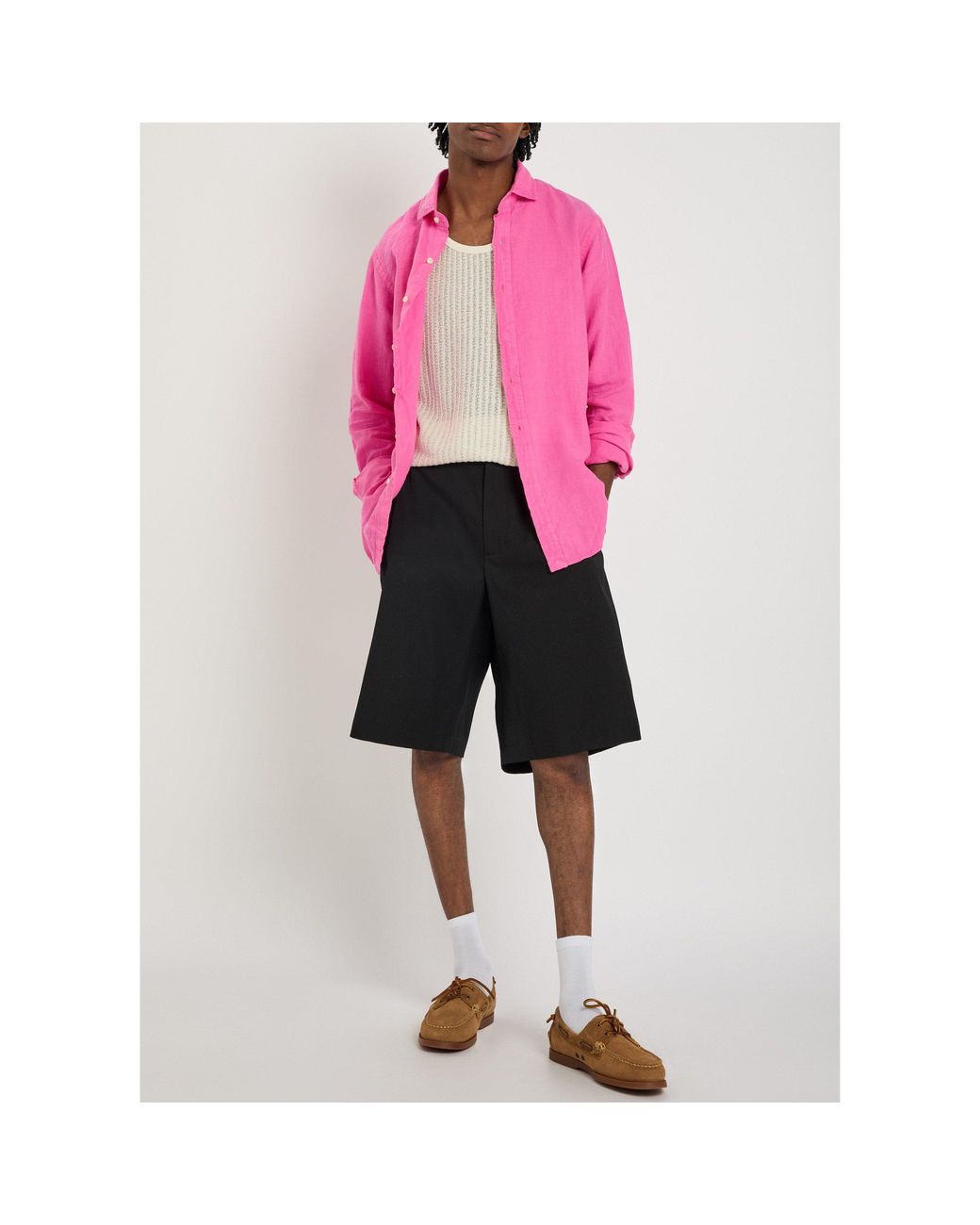 Polo Ralph Lauren Pink Prl Ls Woven Sports Shirt for men