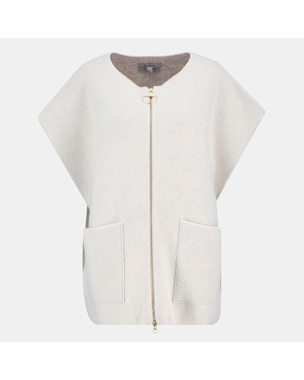 Barbour White Martha Sweater Vest