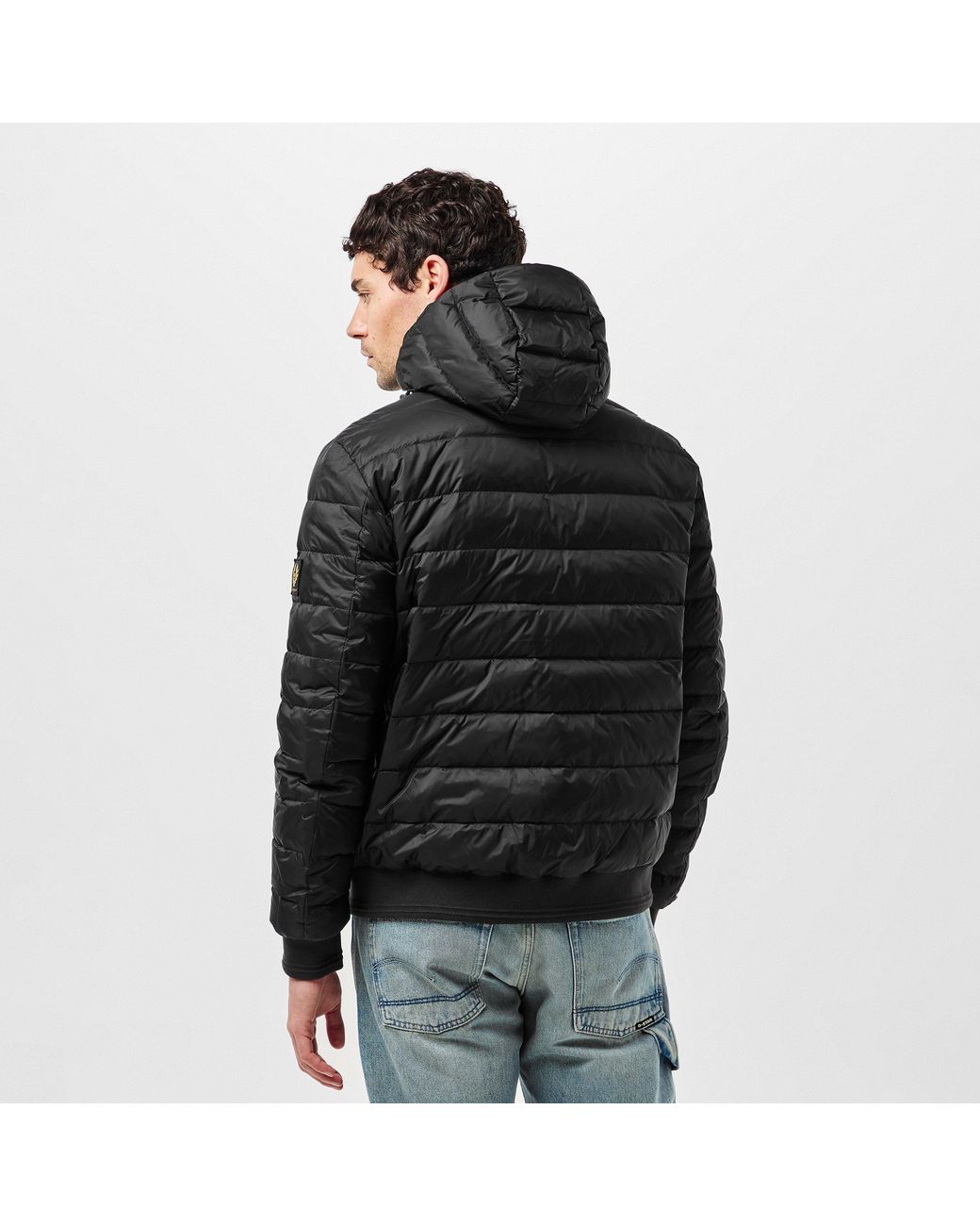 Belstaff Black Waterproof Quilted Short Puffer Jacket for men