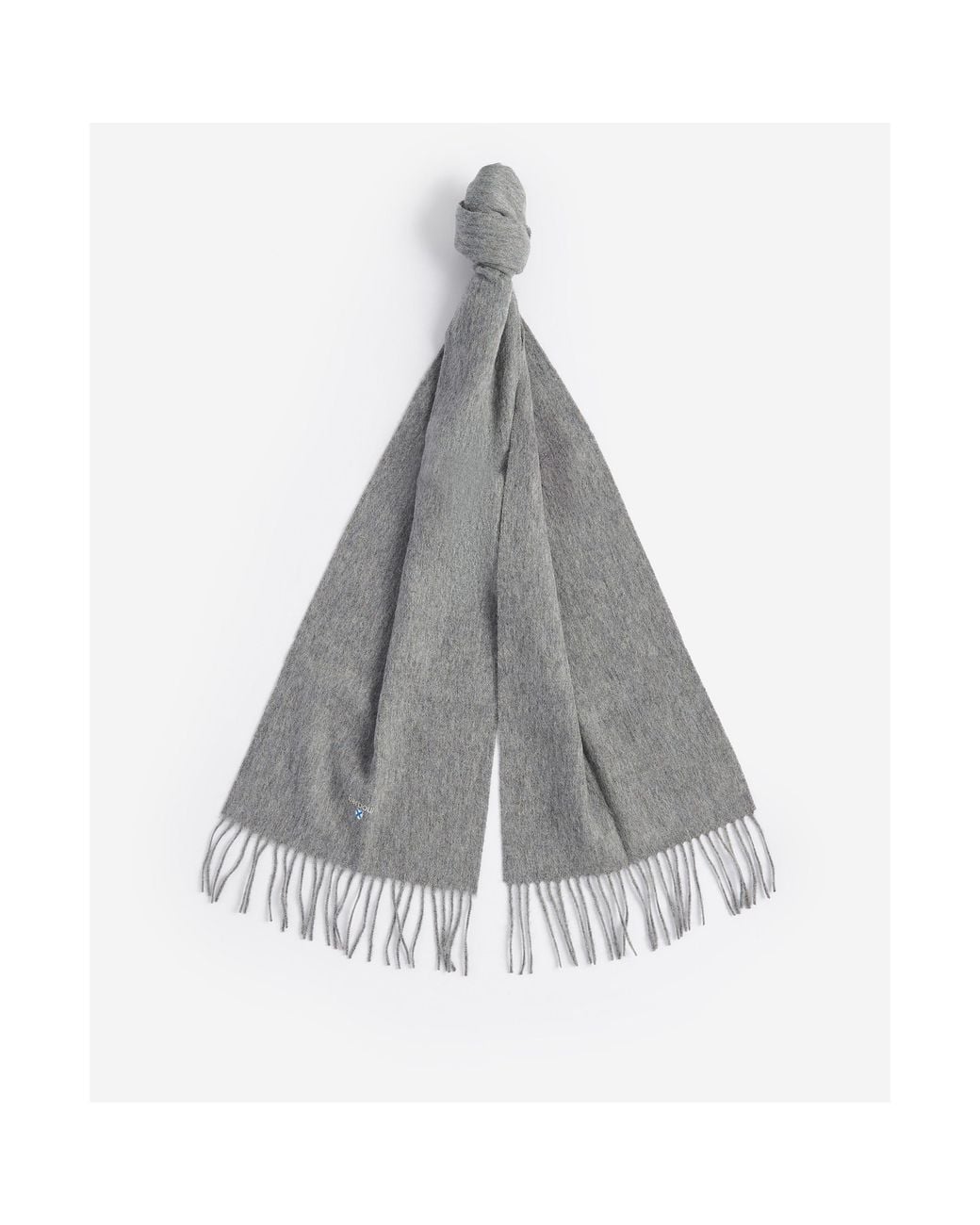 Barbour Gray Plain Lambswool Scarf