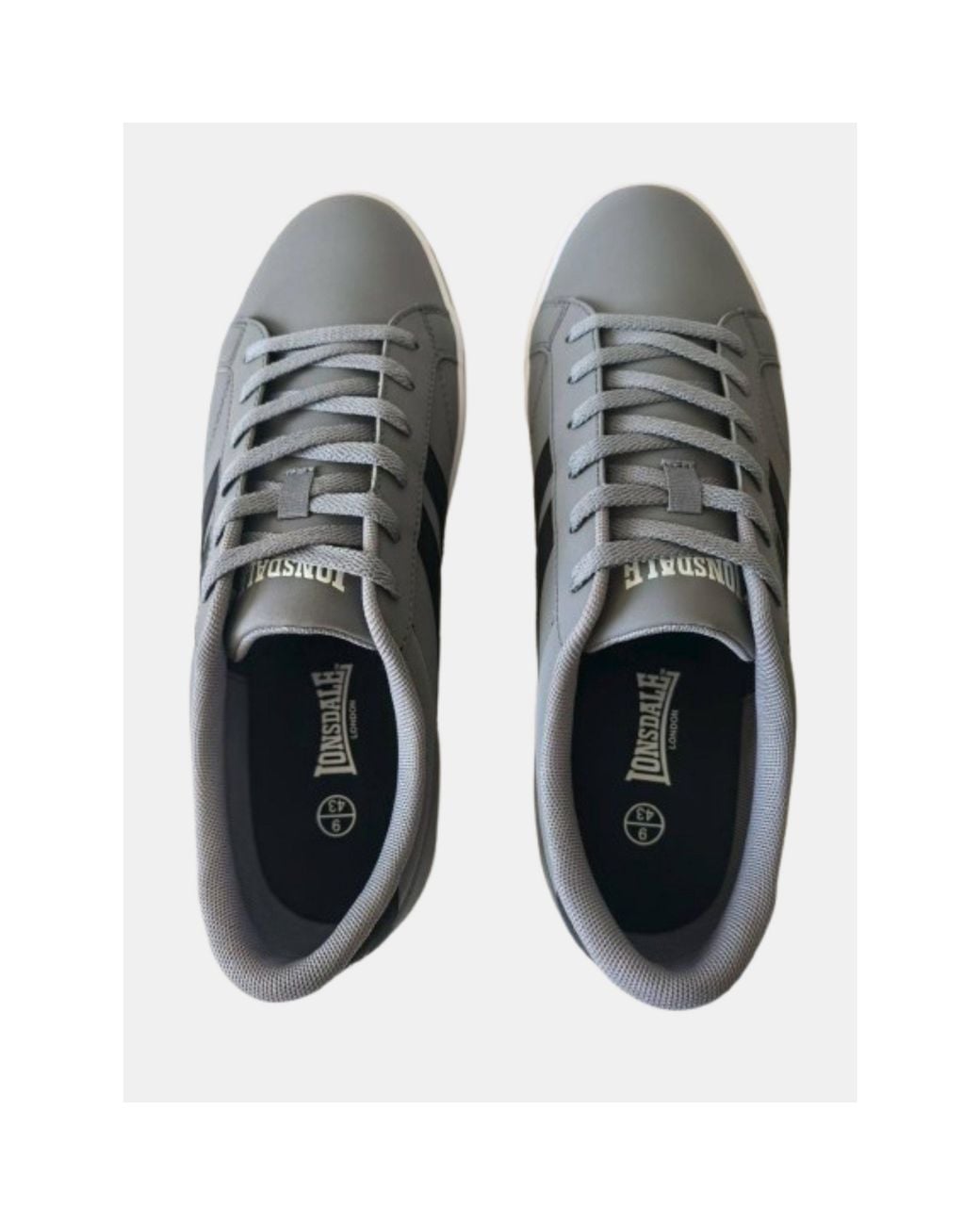 Lonsdale Black Lace Up Water Resistant Low-Top Trainers for men