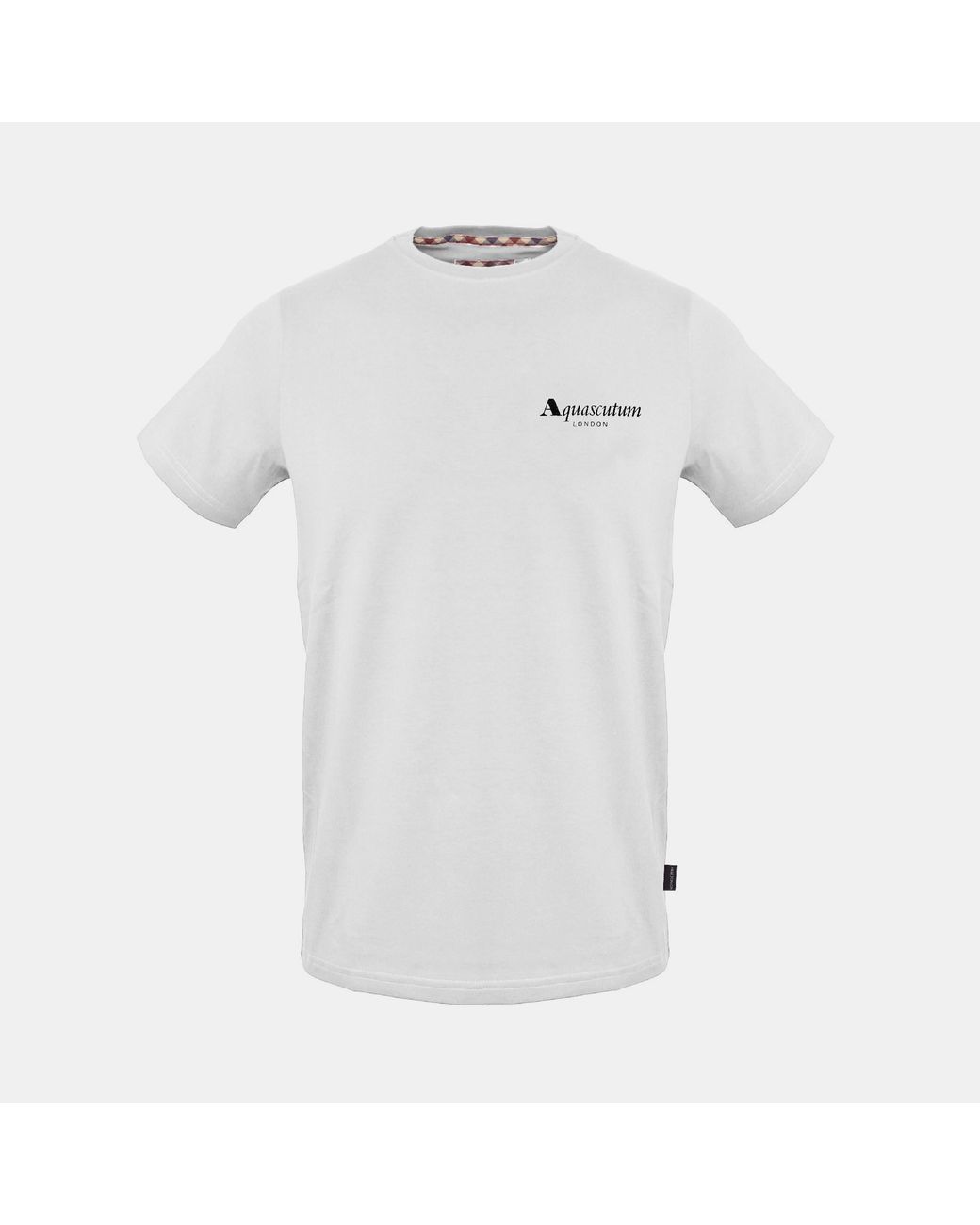 Aquascutum White Cotton Short-Sleeve Crew-Neck T-Shirt for men
