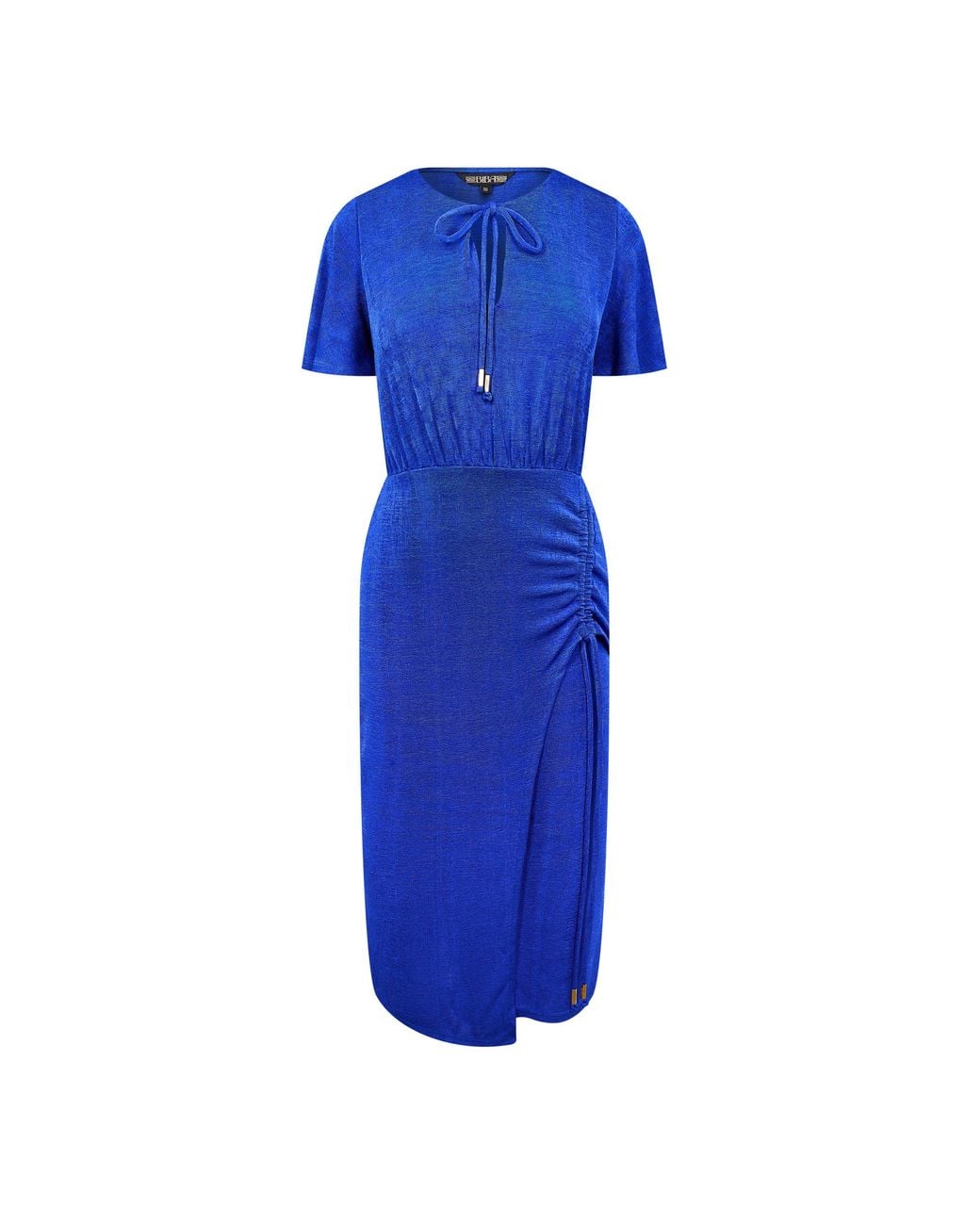 Biba Blue Keyhole Jersey Dress