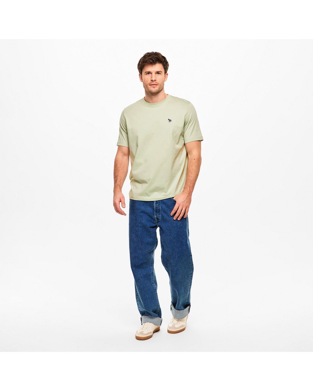 Paul Smith Green Regular Fit Zebra Crew-Neck T-Shirt for men