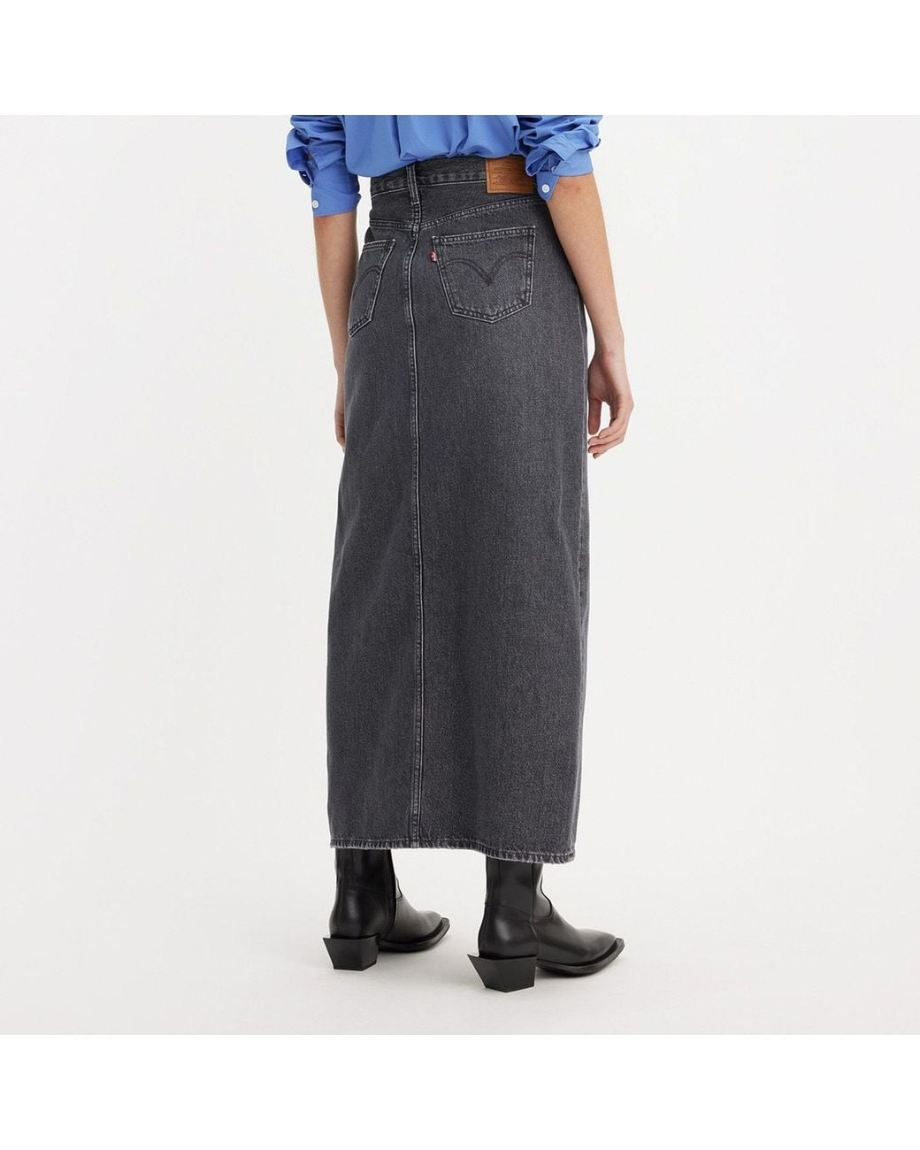 Levi's Black Ankle Column Skirt Please Hold