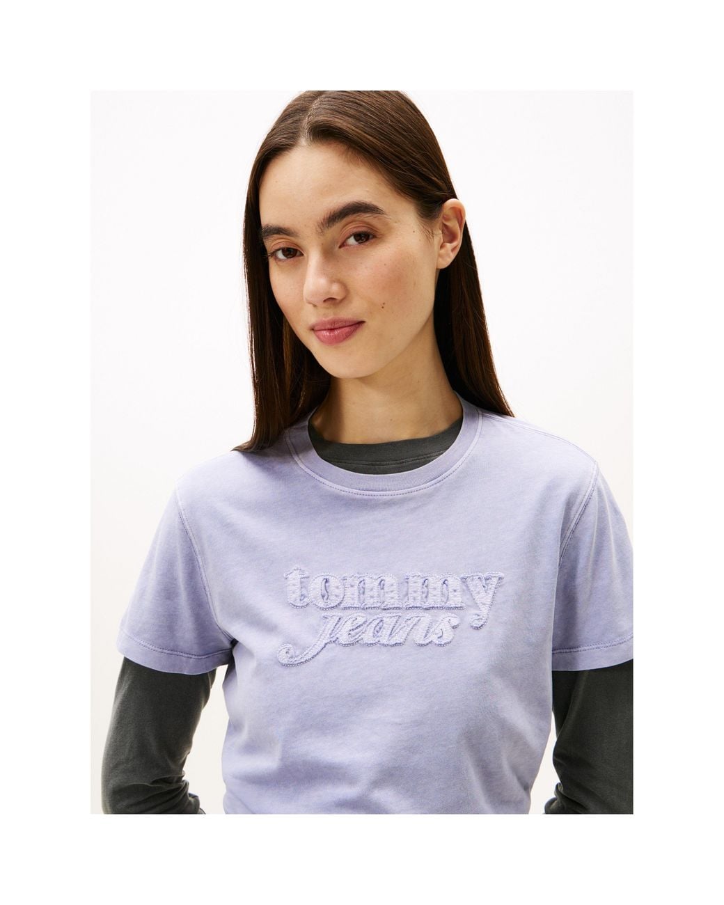 Tommy Hilfiger Purple Gmd Script T-Shirt