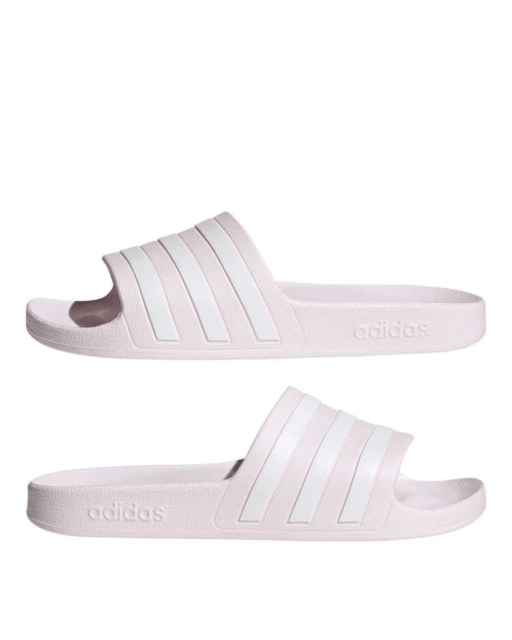 Adidas White Adilette Aqua Slide