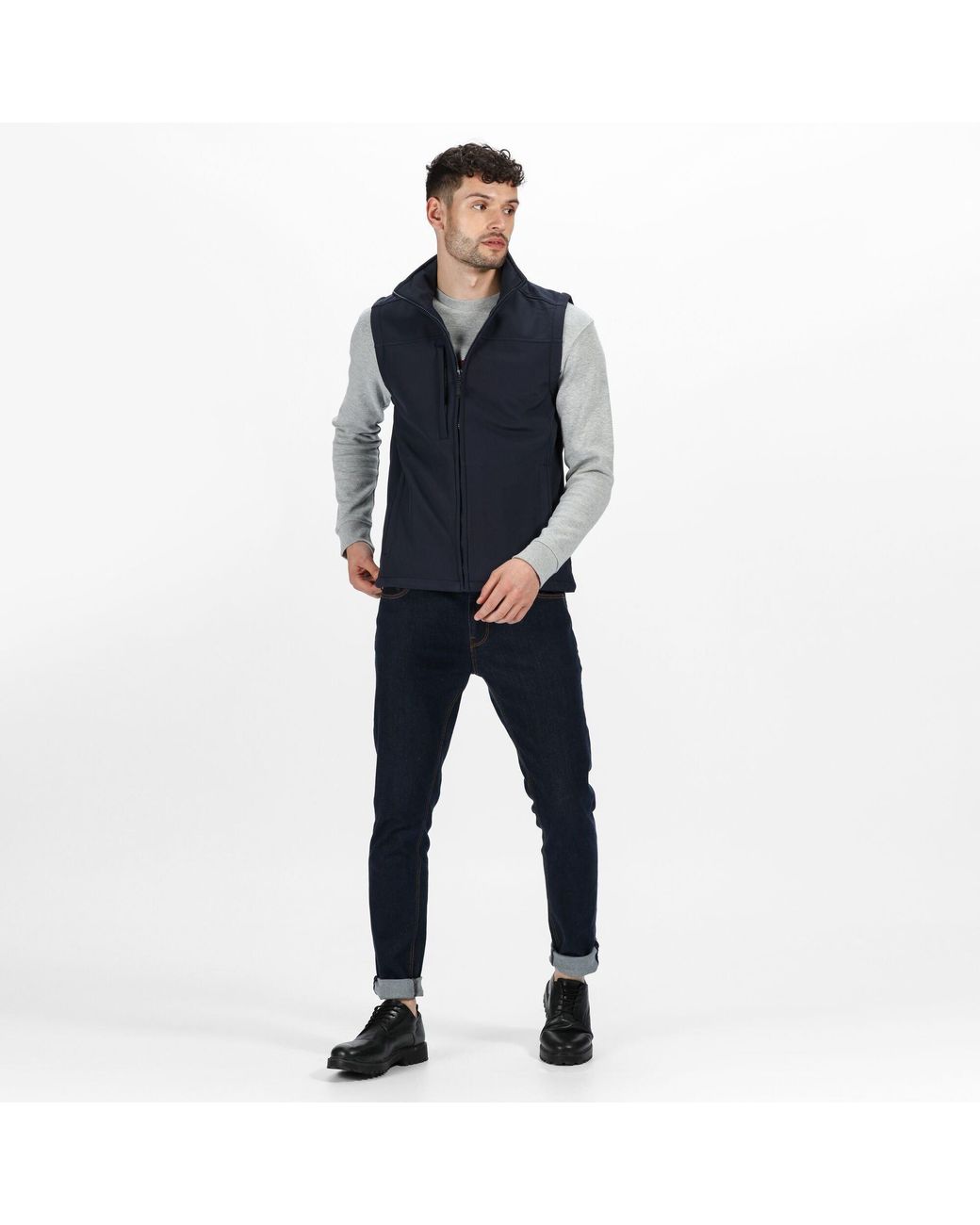 Regatta Blue Flux Softshell Gilet for men