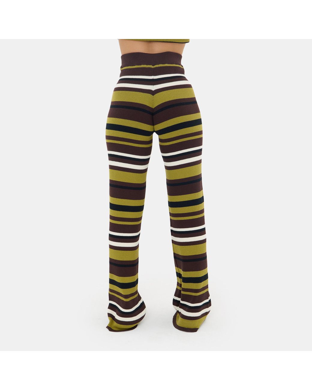 I Saw It First Metallic Striped Knitted Wide Leg Trouser