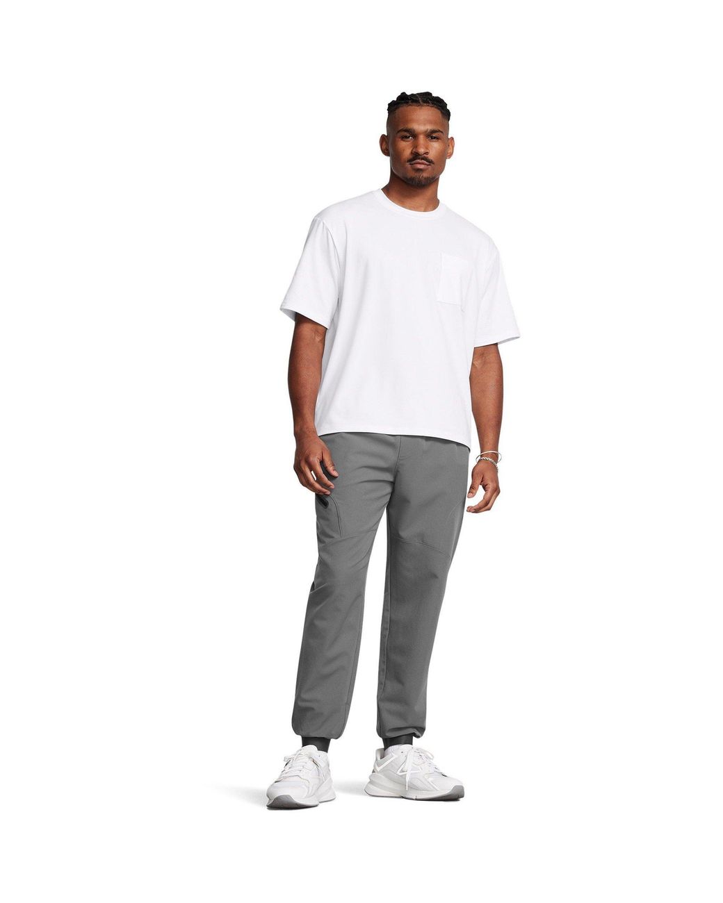 Under Armour Gray Unstoppable Closed Hem Woven Joggers for men
