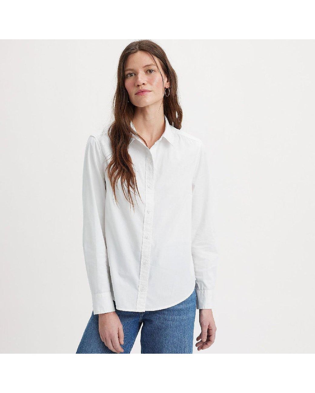 Levi's White Long Sleeve Oxford Shirt