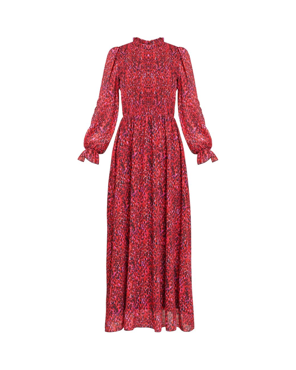 Gina Bacconi Thea Sheered Long Sleeve Dress