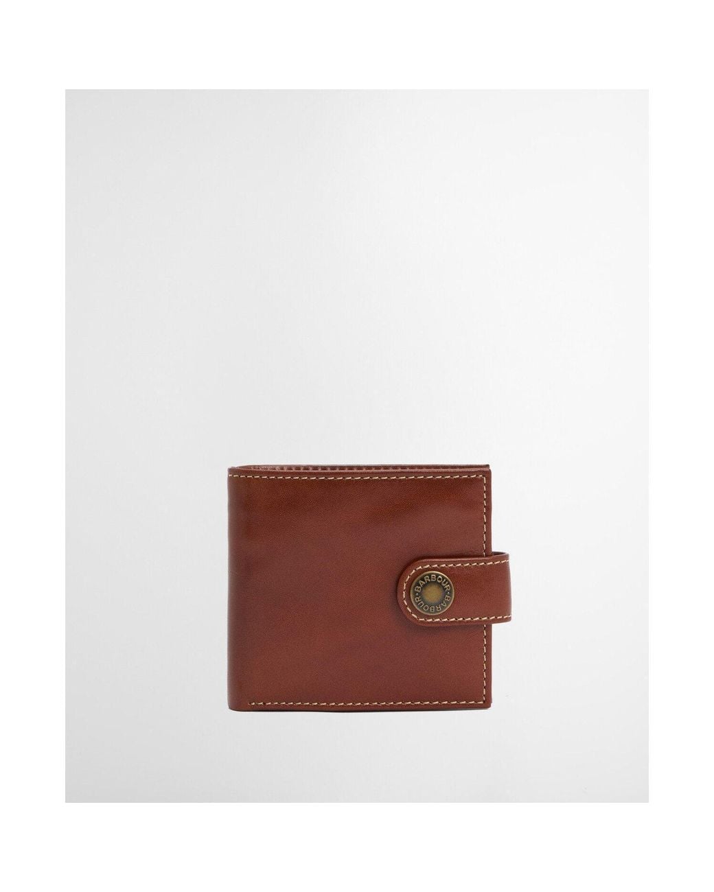 Barbour Brown Bolam Leather Billfold Wallet for men