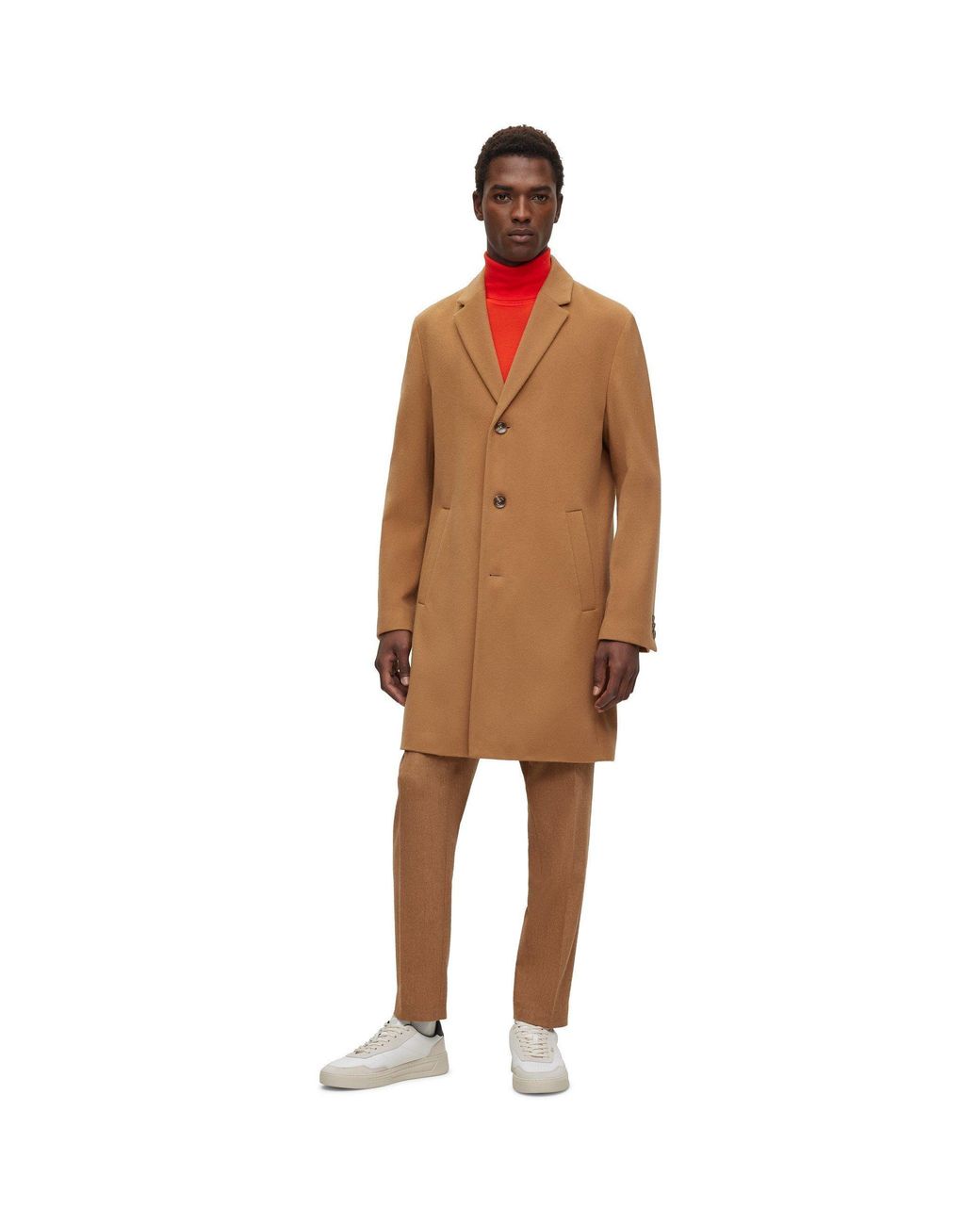 Boss Brown H Hyde C Trench Coat for men