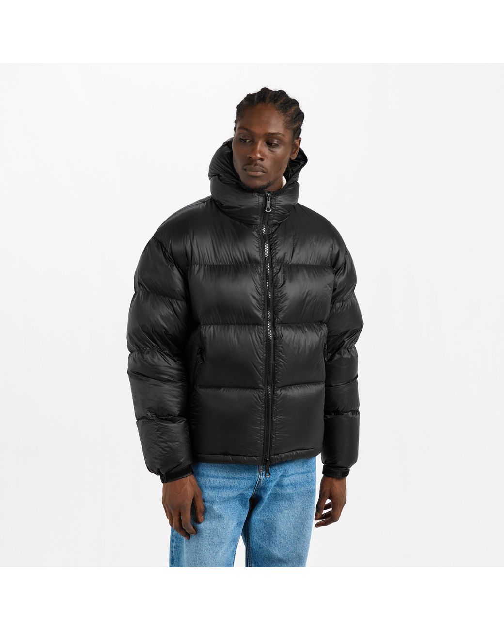 MKI Miyuki-Zoku Blue Trans Bubble Medium Puffer Jacket for men