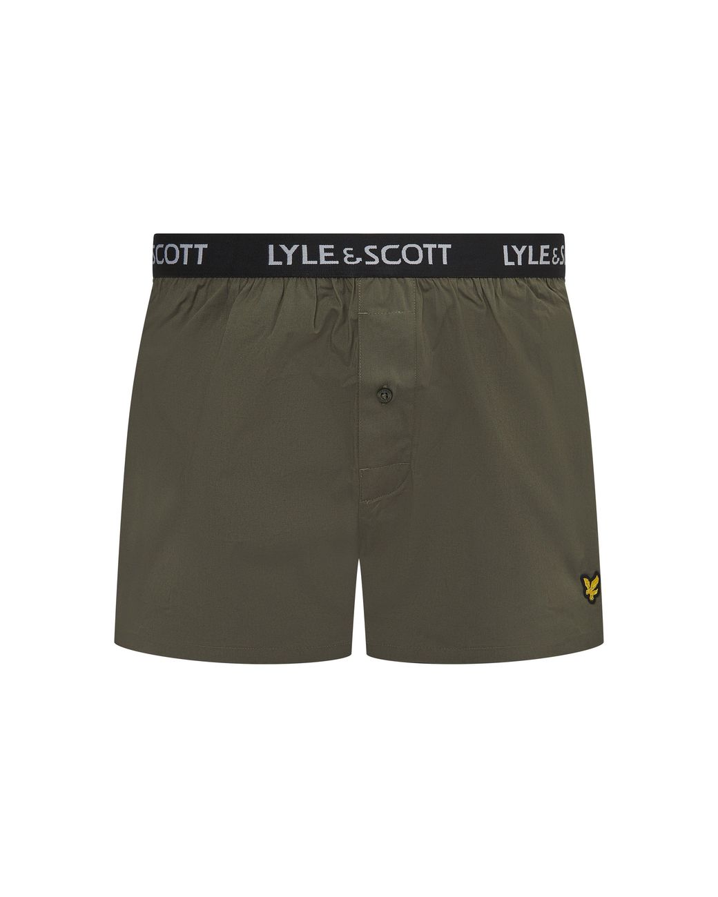 Lyle & Scott Black Woven Boxer Trunk for men