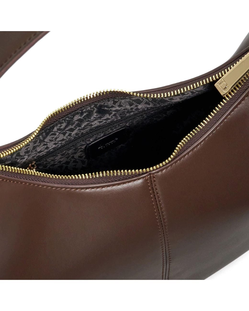 Dune Brown Daydreamer Faux Leather Hobo Bag