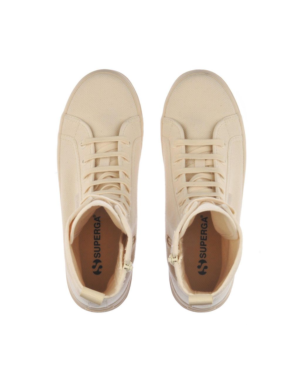 Superga Natural Alpina Canvas High-Top Trainers